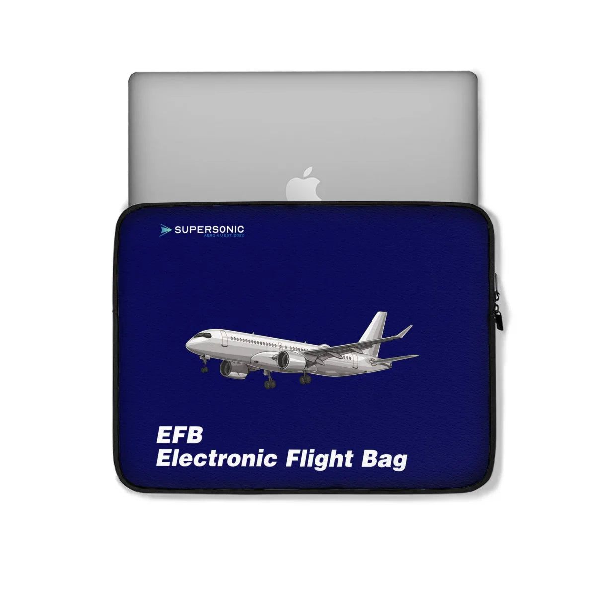 Aviation EFB & Laptop Tasche | Electronic Flight Bag im Airbus A220 Design für Piloten, Crews, Kinder & Planespotter made by SUPERSONIC aero 4U