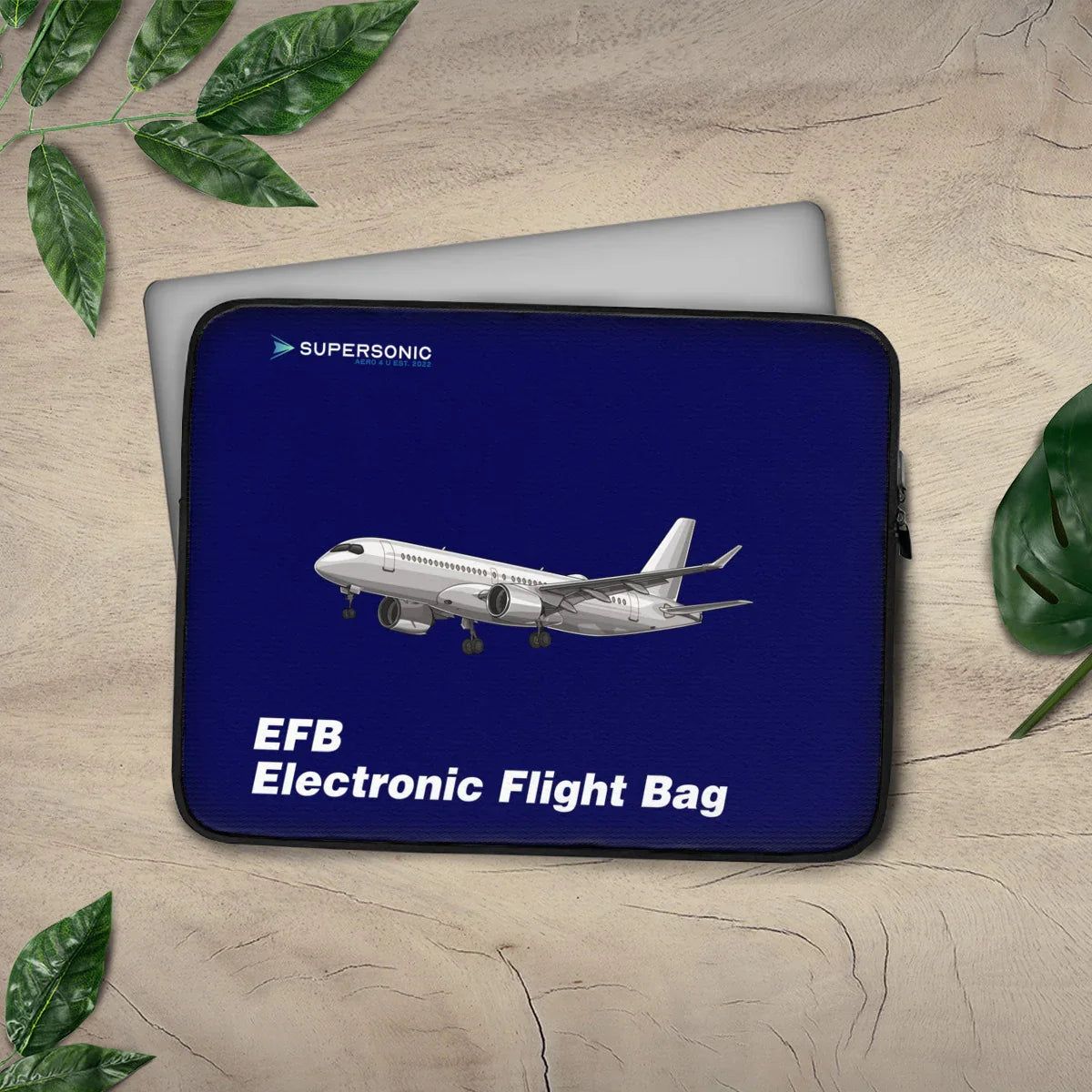 Aviation EFB & Laptop Tasche | Electronic Flight Bag im Airbus A220 Design für Piloten, Crews, Kinder & Planespotter made by SUPERSONIC aero 4U