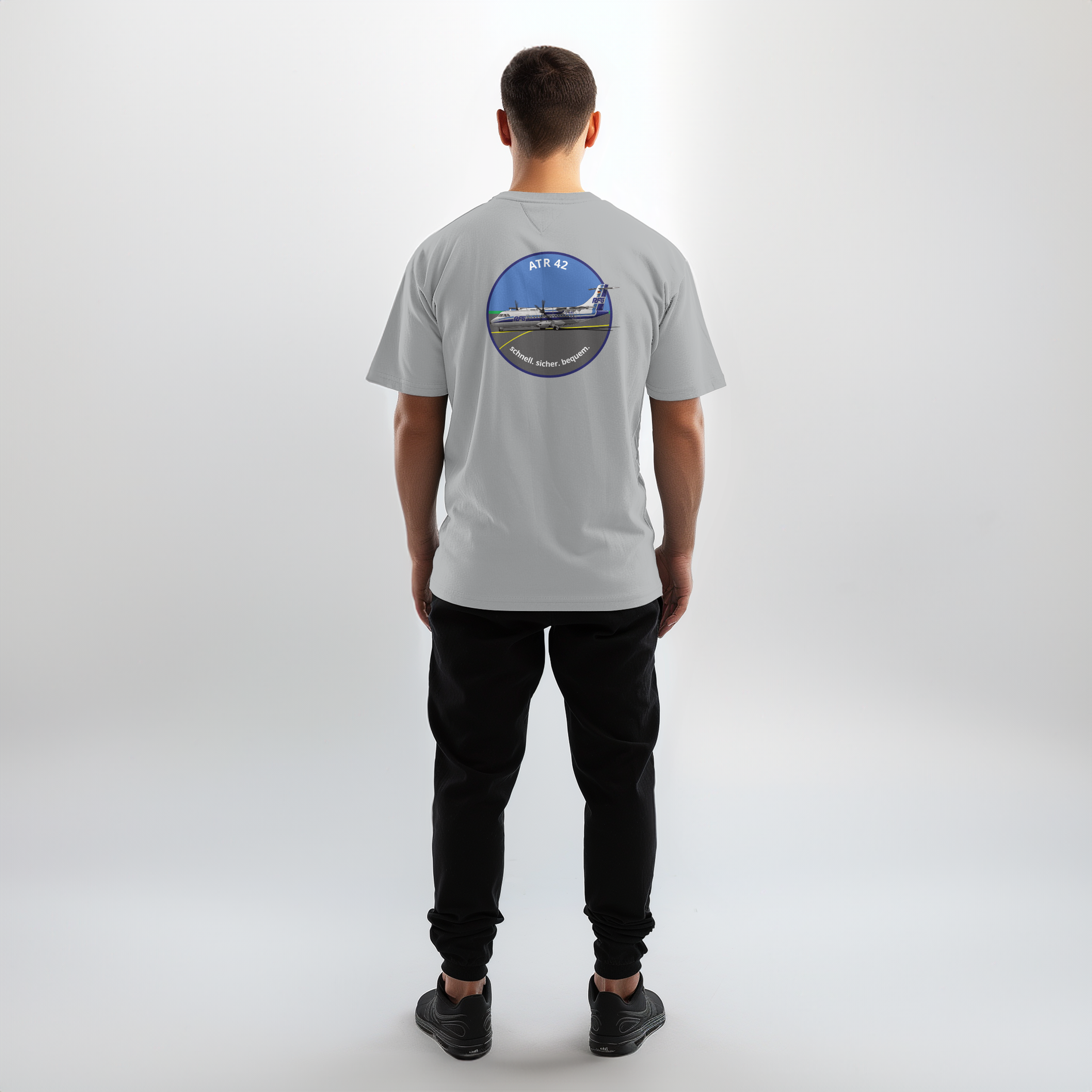 Aviation Flugzeug T-Shirt "RFG Regionalflug DTM" ATR-42 für Piloten, Crews, Kinder & Planespotter made by SUPERSONIC aero 4U