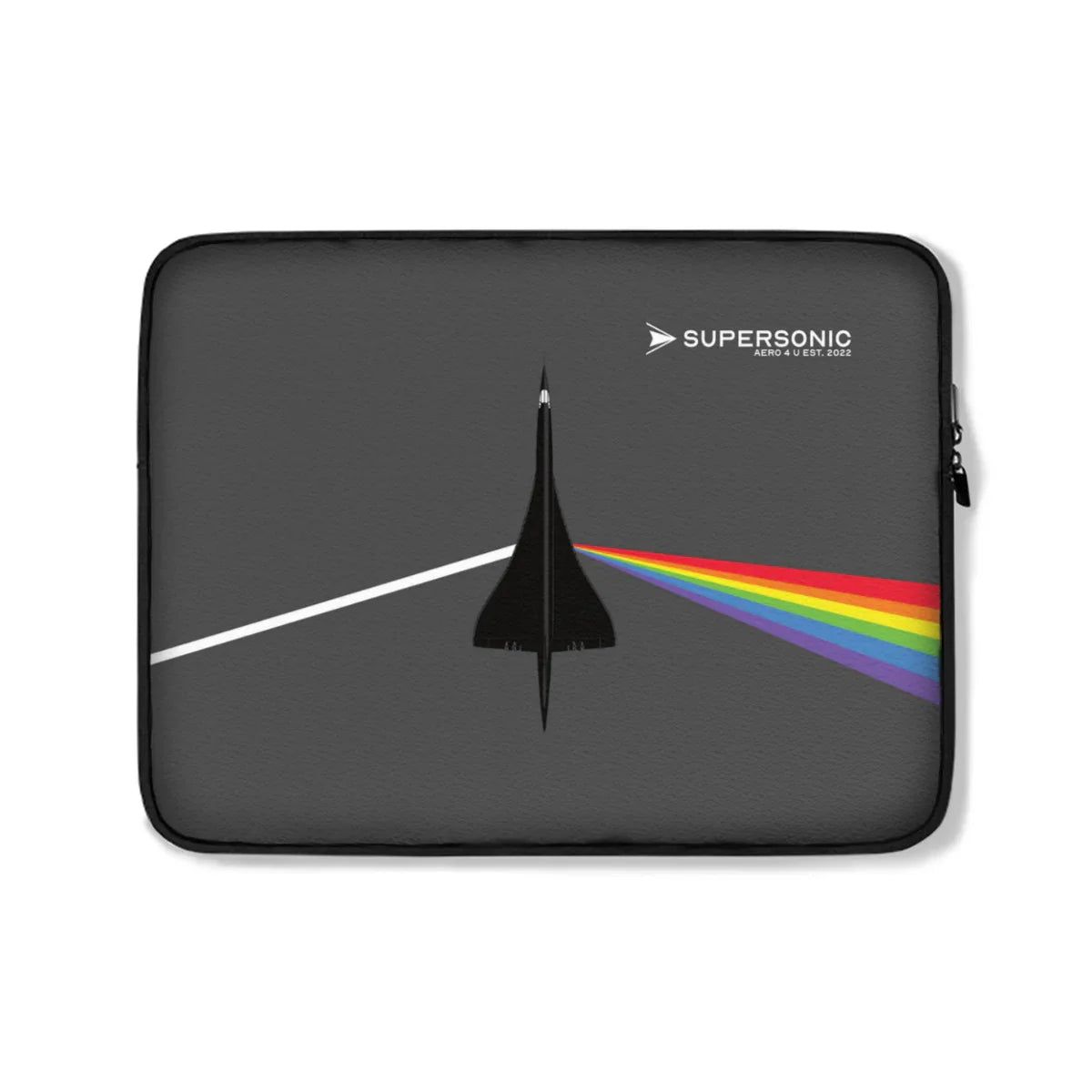 Aviation Laptop Tasche Neopren|Dark Side of Supersonic|Concorde White One Size für Piloten, Crews, Kinder & Planespotter made by SUPERSONIC aero 4U