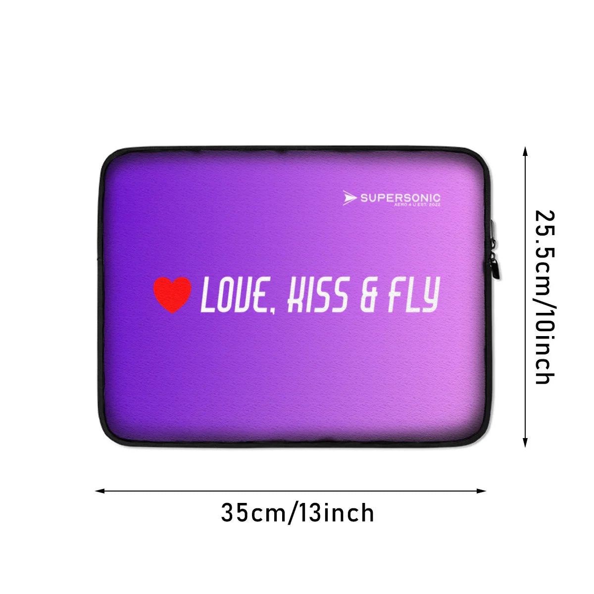 Aviation Love Kiss and Fly | Cabin Crew Laptopbag | Liebevolles Aviation Design für Piloten, Crews, Kinder & Planespotter made by SUPERSONIC aero 4U