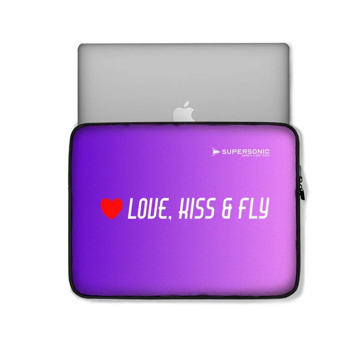 Aviation Love Kiss and Fly | Cabin Crew Laptopbag | Liebevolles Aviation Design für Piloten, Crews, Kinder & Planespotter made by SUPERSONIC aero 4U