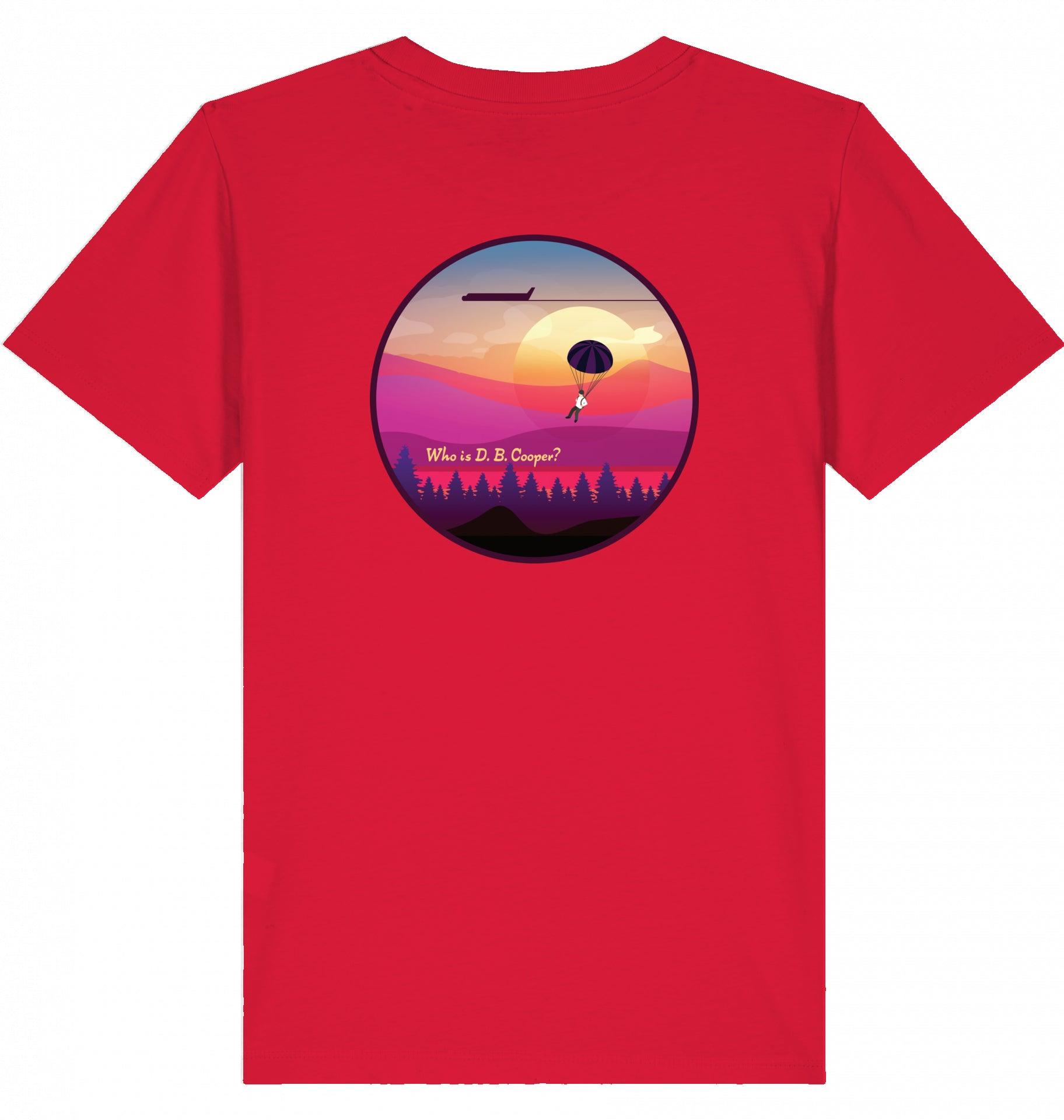 Aviation Kids Aviation T-Shirt "Who is D.B. Cooper?" 2.0 Red für Piloten, Crews, Kinder & Planespotter made by SUPERSONIC aero 4U