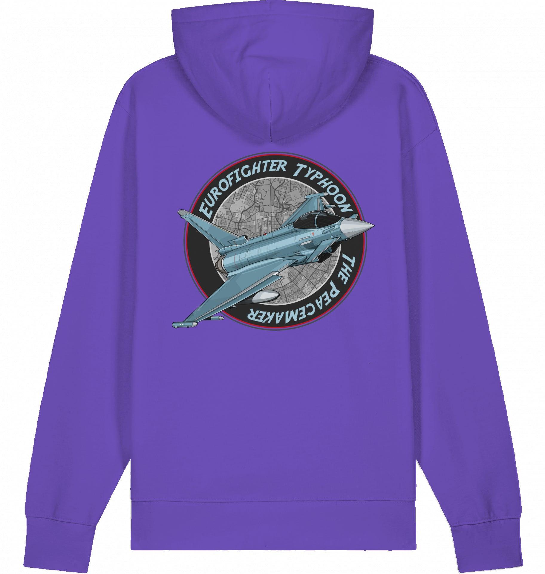 Aviation Flugzeug Hoodie Eurofighter Typhoon Peacemaker Jet Purple Love für Piloten, Crews, Kinder & Planespotter made by SUPERSONIC aero 4U