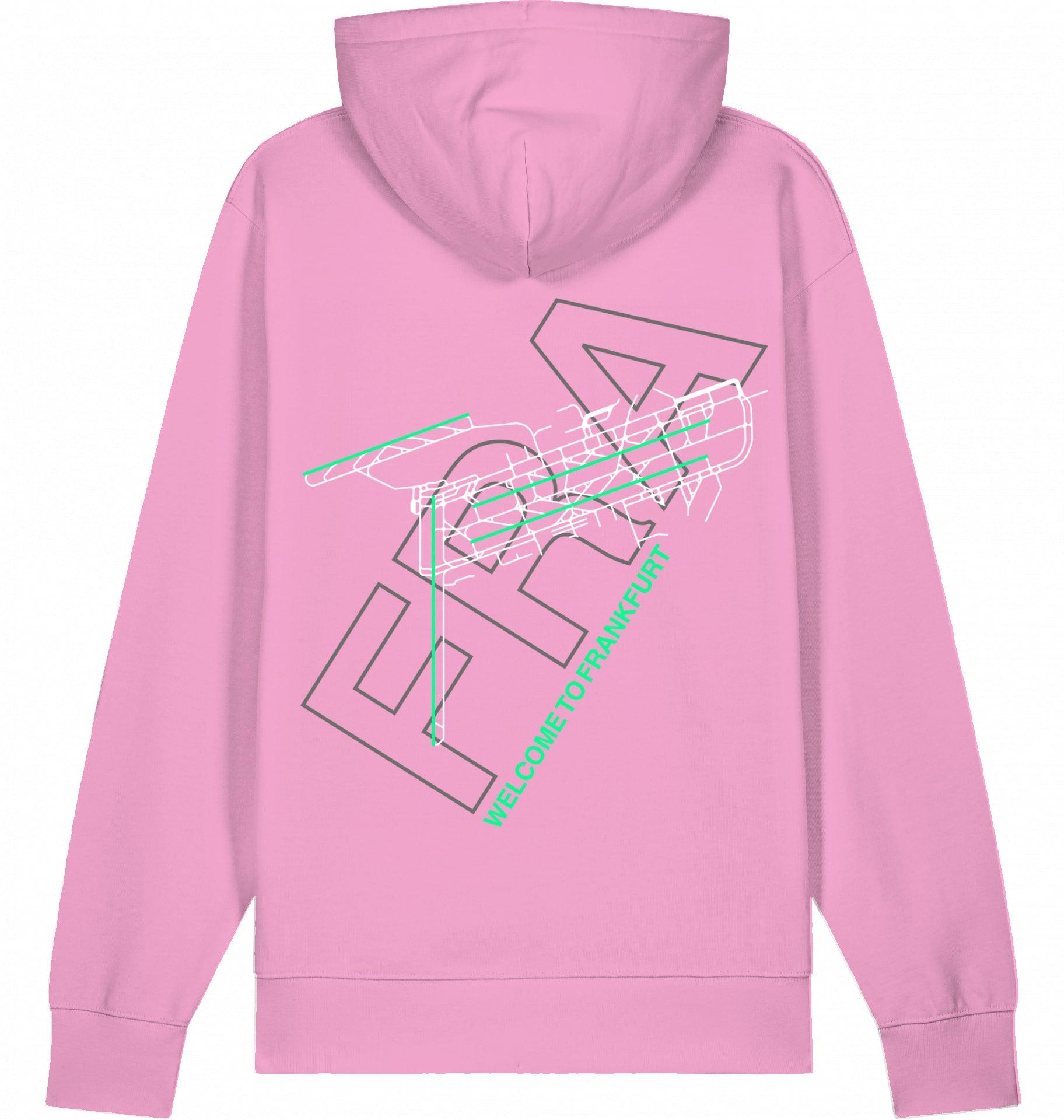 Aviation Frankfurt FRA Airport Hoodie 2.0 Bubble Pink für Piloten, Crews, Kinder & Planespotter made by SUPERSONIC aero 4U