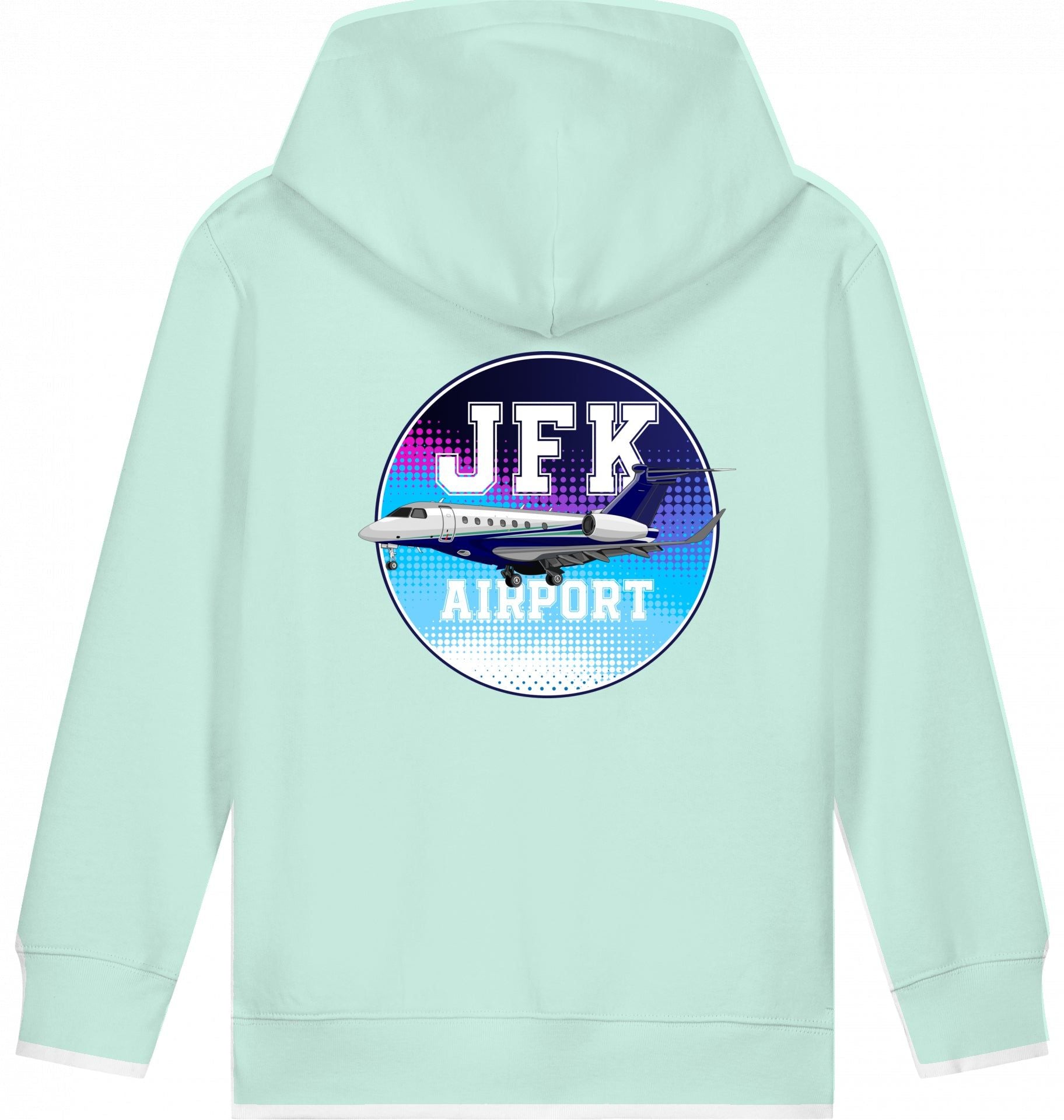 Aviation Kids Flugzeug Hoodie Embraer Praetor 600 JFK Aloe für Piloten, Crews, Kinder & Planespotter made by SUPERSONIC aero 4U