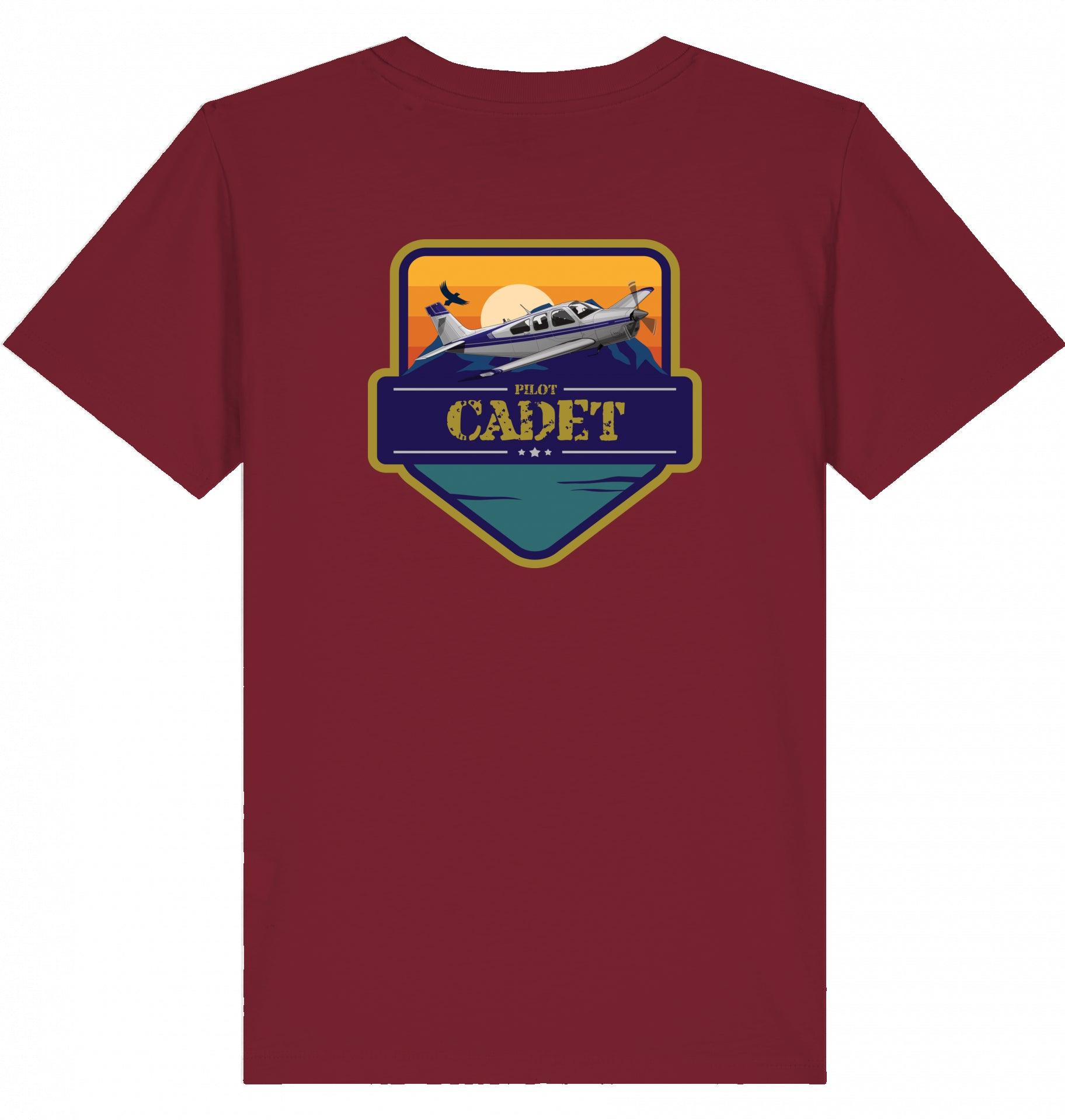 Aviation Kids Aviation T-Shirt "Flugschüler" Mooney Aircraft 2.0 Burgundy für Piloten, Crews, Kinder & Planespotter made by SUPERSONIC aero 4U
