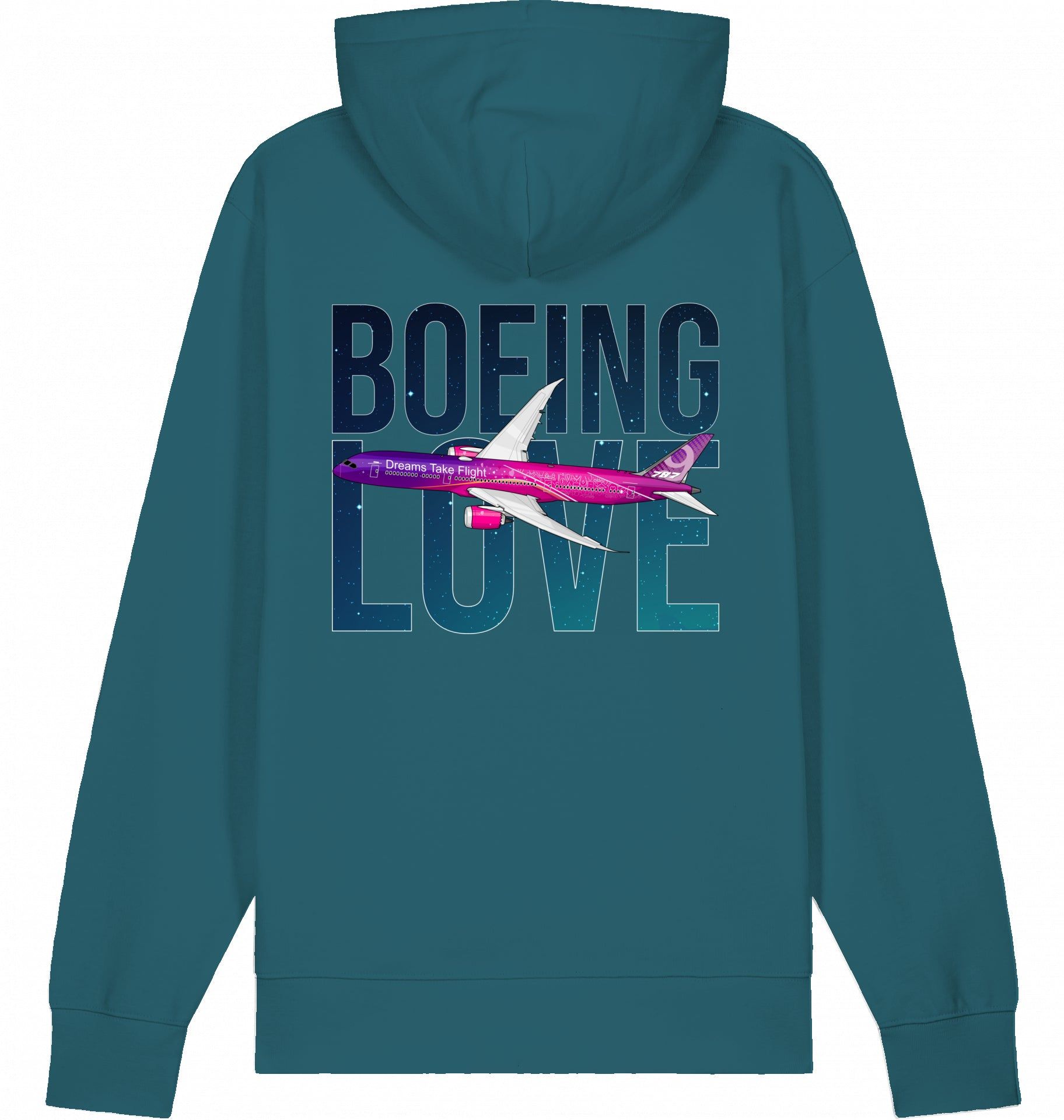 Aviation Flugzeug Hoodie Boeing Love 787 Dreamliner Stargazer für Piloten, Crews, Kinder & Planespotter made by SUPERSONIC aero 4U