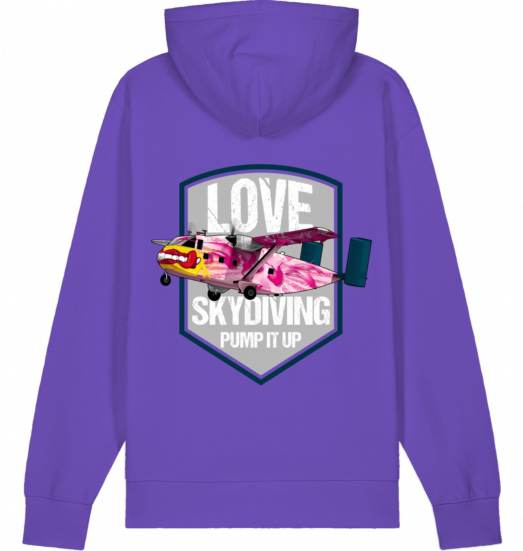 Aviation Flugzeug Hoodie Short SC-7 Skyvan Sky Diving Purple Love für Piloten, Crews, Kinder & Planespotter made by SUPERSONIC aero 4U