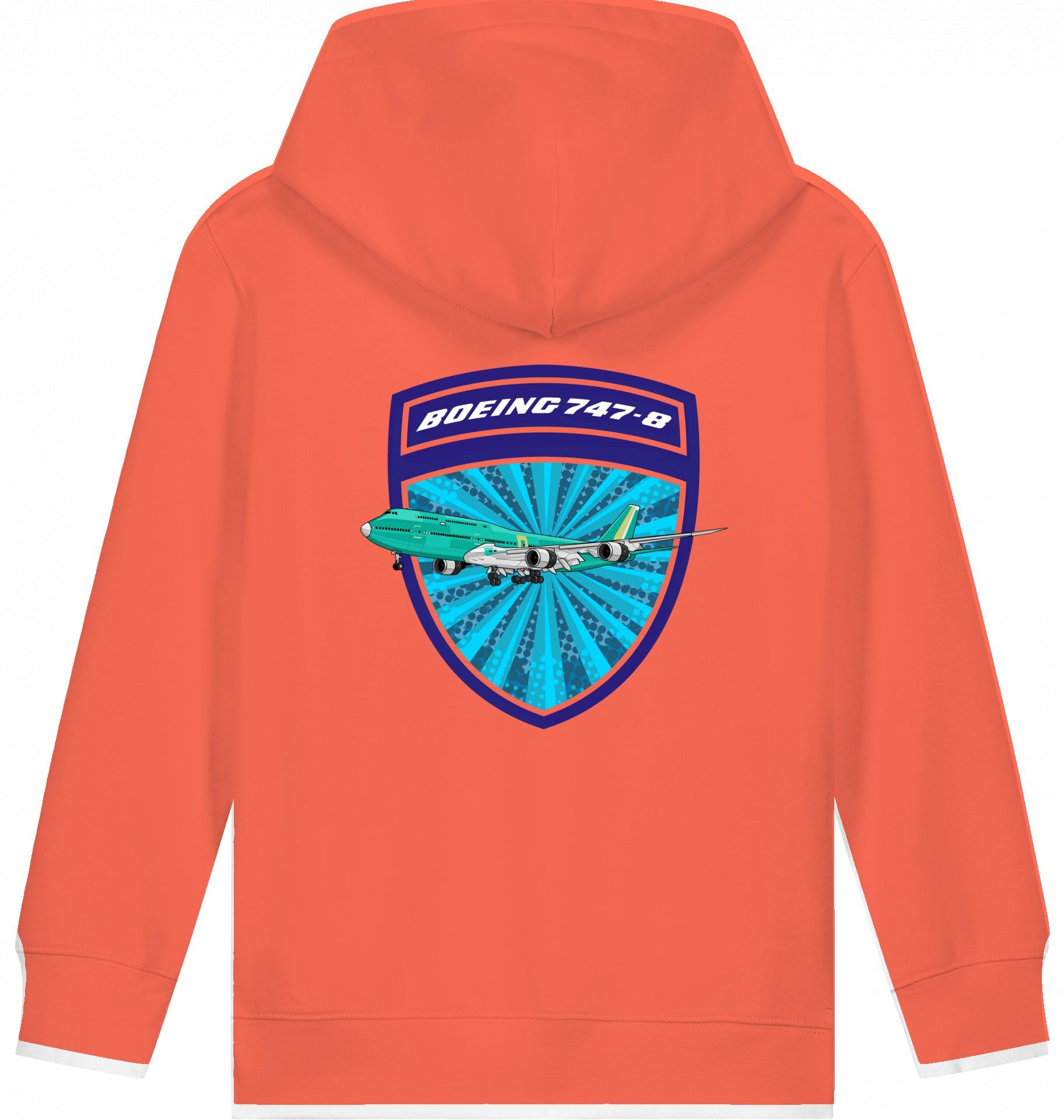 Aviation Kids Hoodie Boeing 747-8 Jumbojet Fiesta für Piloten, Crews, Kinder & Planespotter made by SUPERSONIC aero 4U