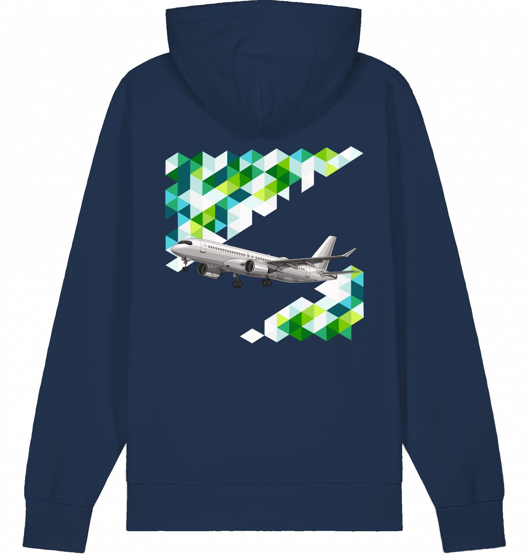 Aviation Flugzeug Hoodie Airbus A220 für Airbuslovers French Navy für Piloten, Crews, Kinder & Planespotter made by SUPERSONIC aero 4U