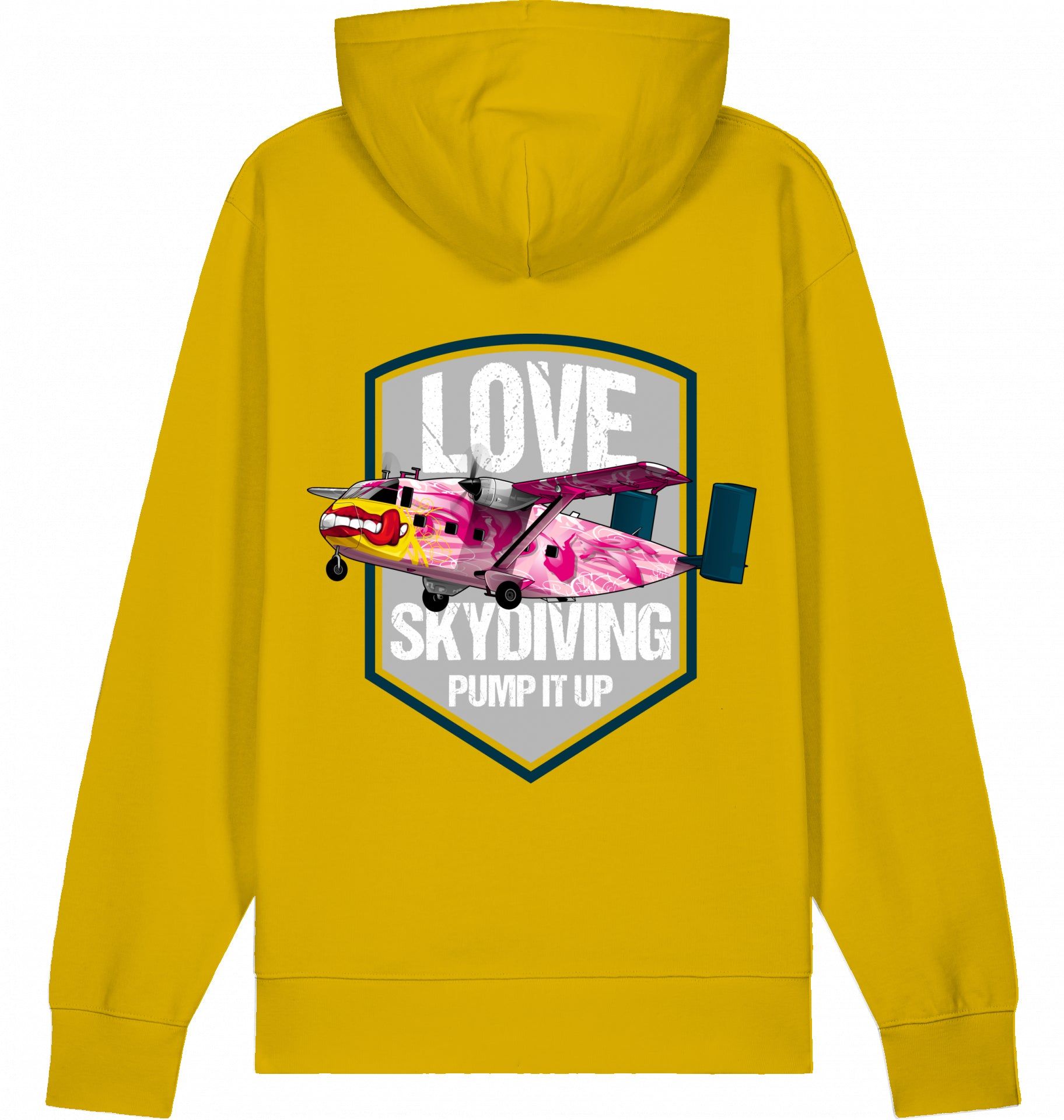 Aviation Flugzeug Hoodie Short SC-7 Skyvan Sky Diving Ochre für Piloten, Crews, Kinder & Planespotter made by SUPERSONIC aero 4U