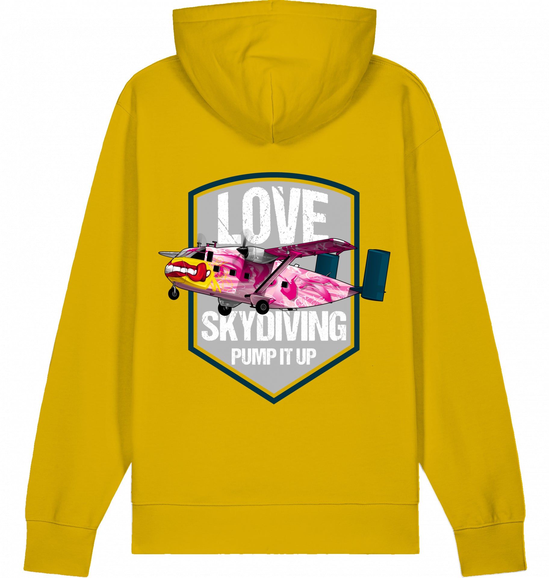 Aviation Flugzeug Hoodie Short SC-7 Skyvan Sky Diving Ochre für Piloten, Crews, Kinder & Planespotter made by SUPERSONIC aero 4U