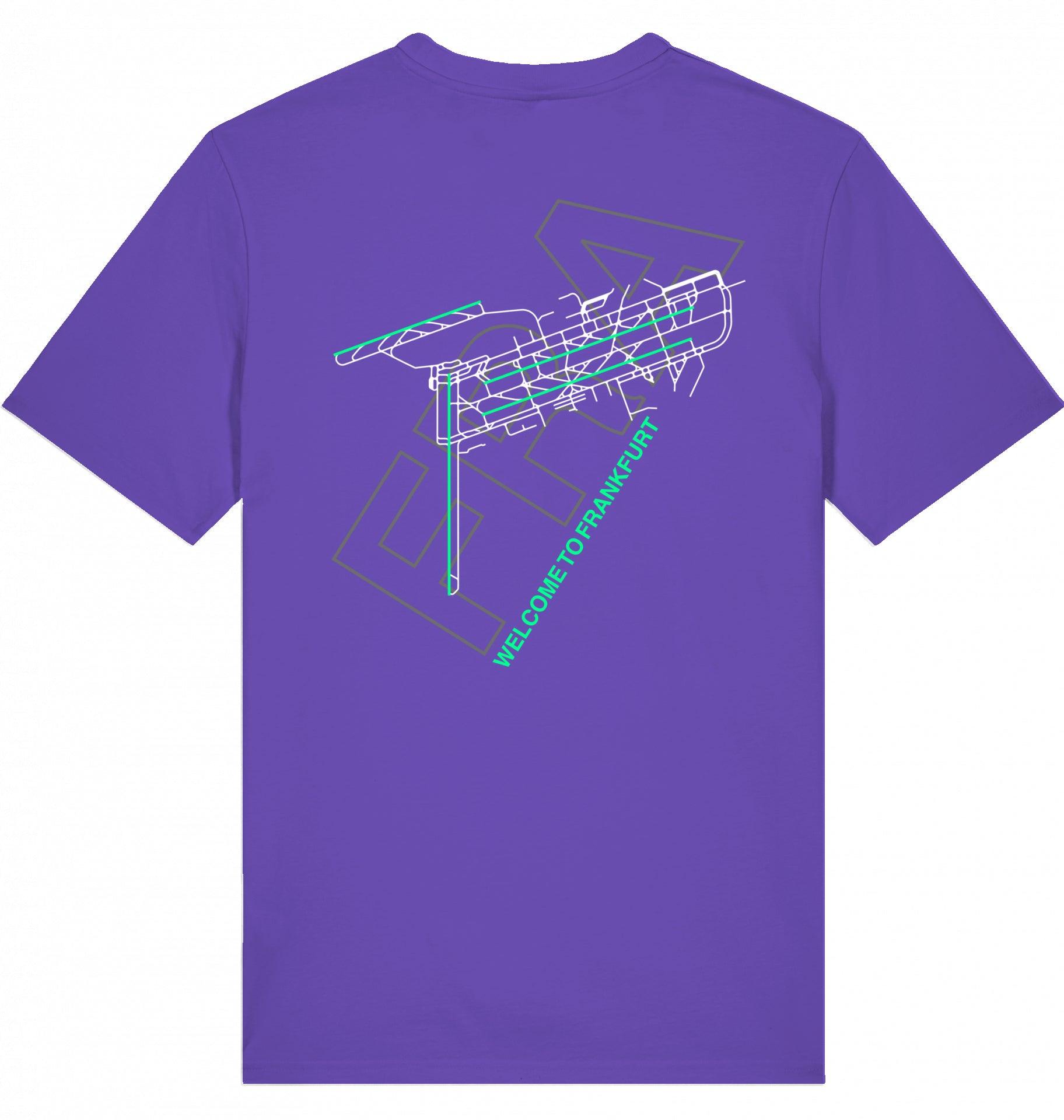 Aviation Airport T-Shirt "Frankfurt FRA Airportcode" Purple Love für Piloten, Crews, Kinder & Planespotter made by SUPERSONIC aero 4U