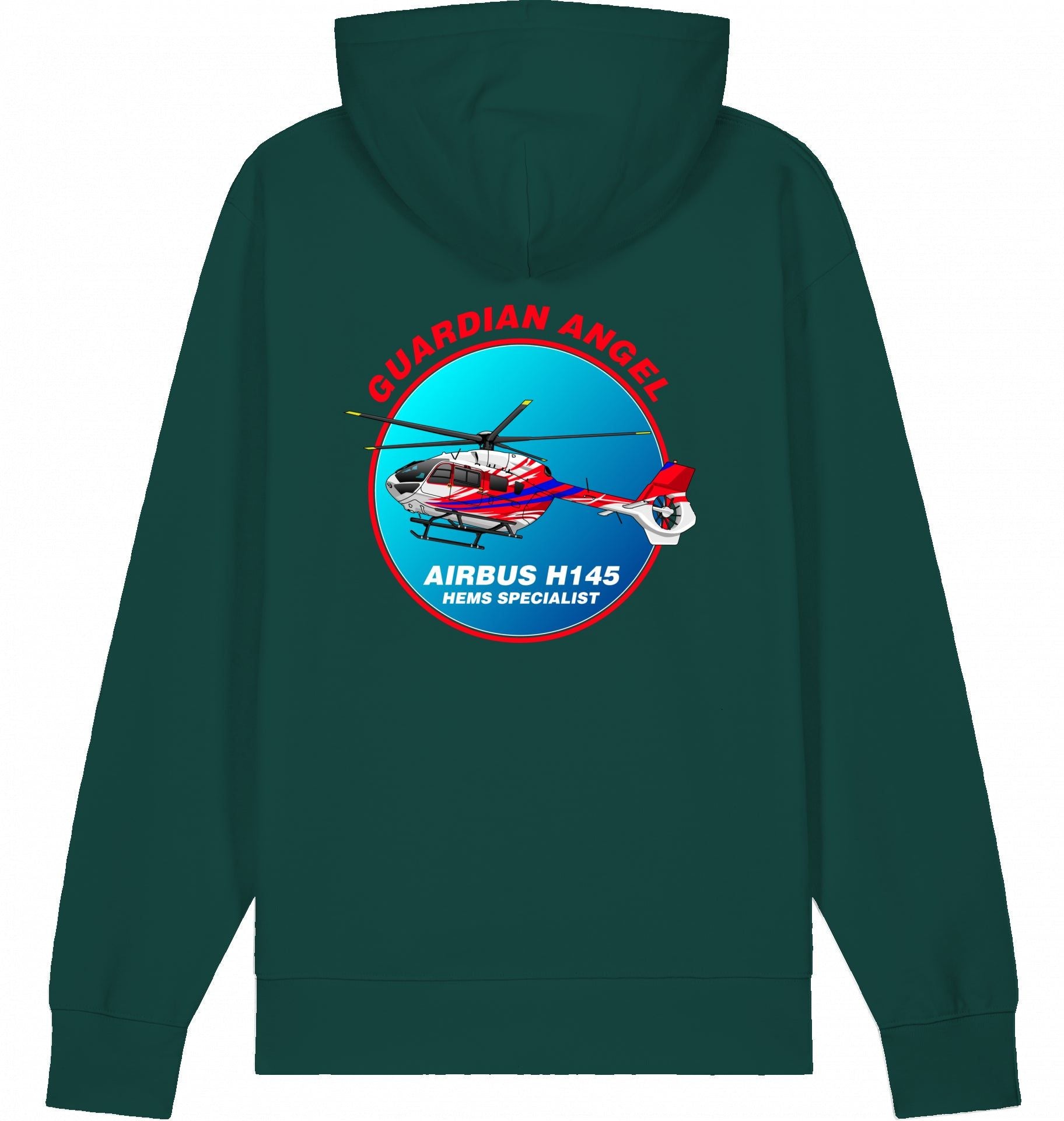 Aviation Helicopter Hoodie Airbus H145 Guardian Angel für Piloten, Crews, Kinder & Planespotter made by SUPERSONIC aero 4U
