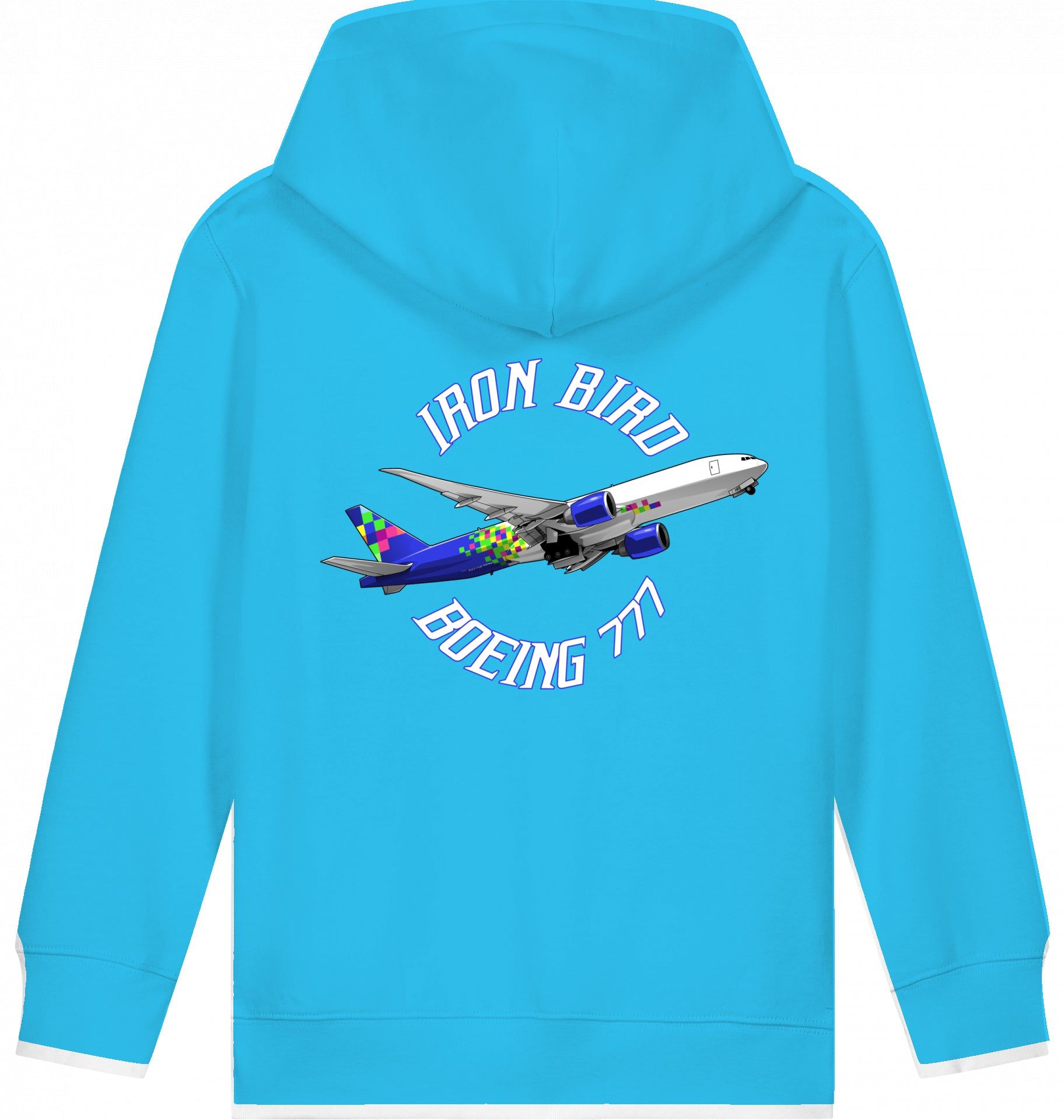 Aviation Kids Flugzeug Hoodie Boeing 777 Iron Bird für Piloten, Crews, Kinder & Planespotter made by SUPERSONIC aero 4U