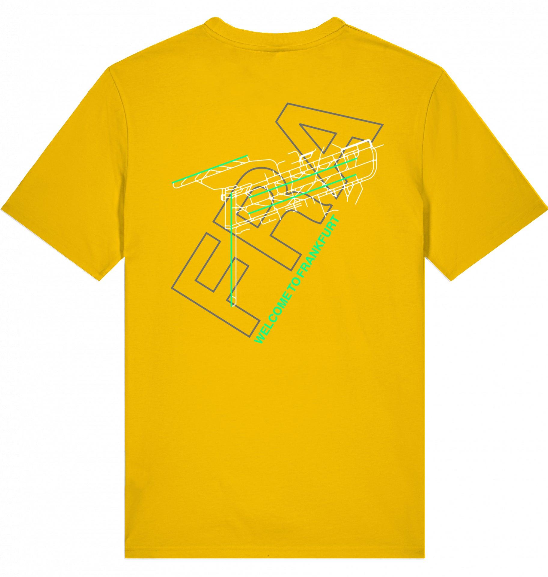 Aviation Airport T-Shirt "Frankfurt FRA Airportcode" Spectra Yellow für Piloten, Crews, Kinder & Planespotter made by SUPERSONIC aero 4U