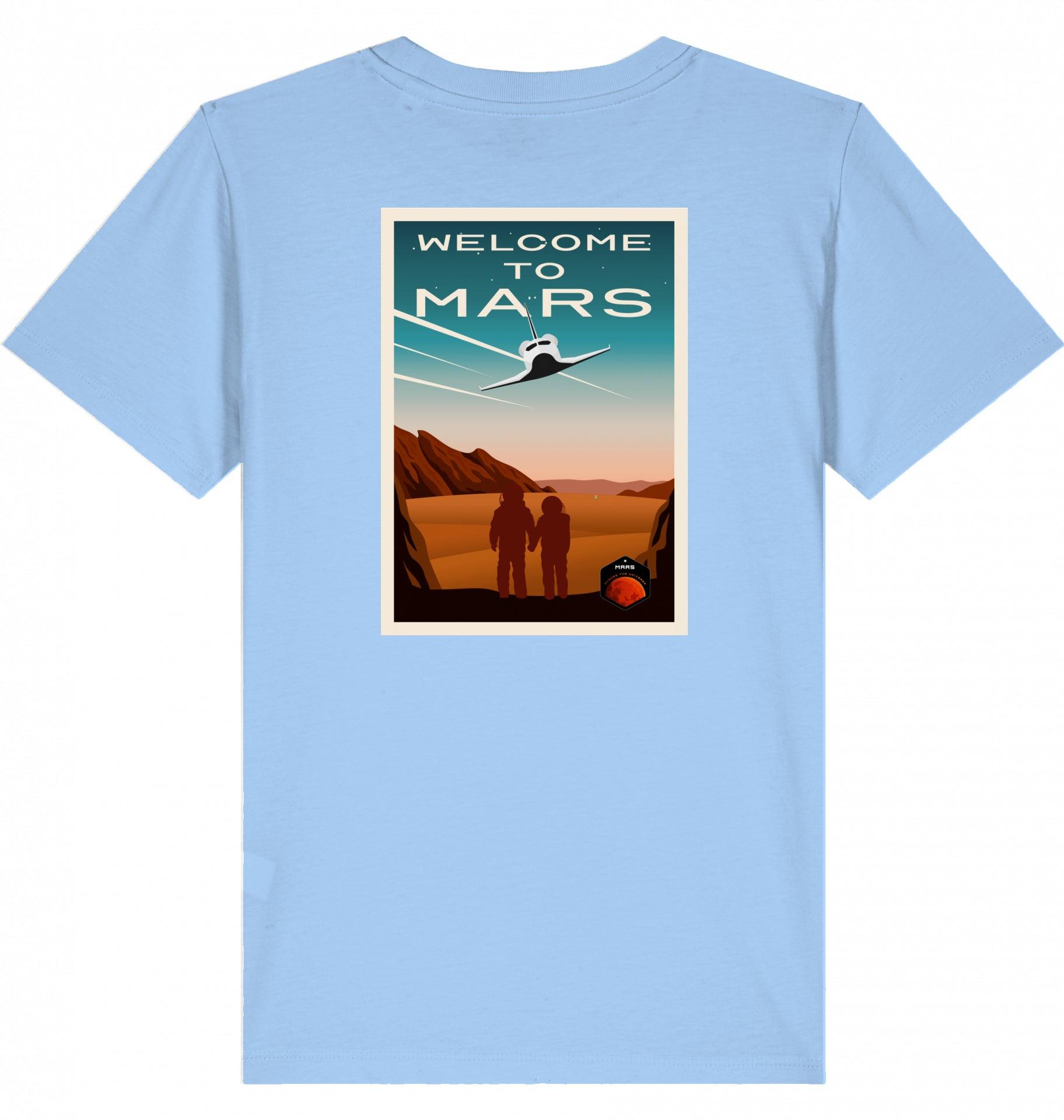 Aviation Kids Aviation T-Shirt "Welcome to Mars" 2.0 Blue Soul für Piloten, Crews, Kinder & Planespotter made by SUPERSONIC aero 4U