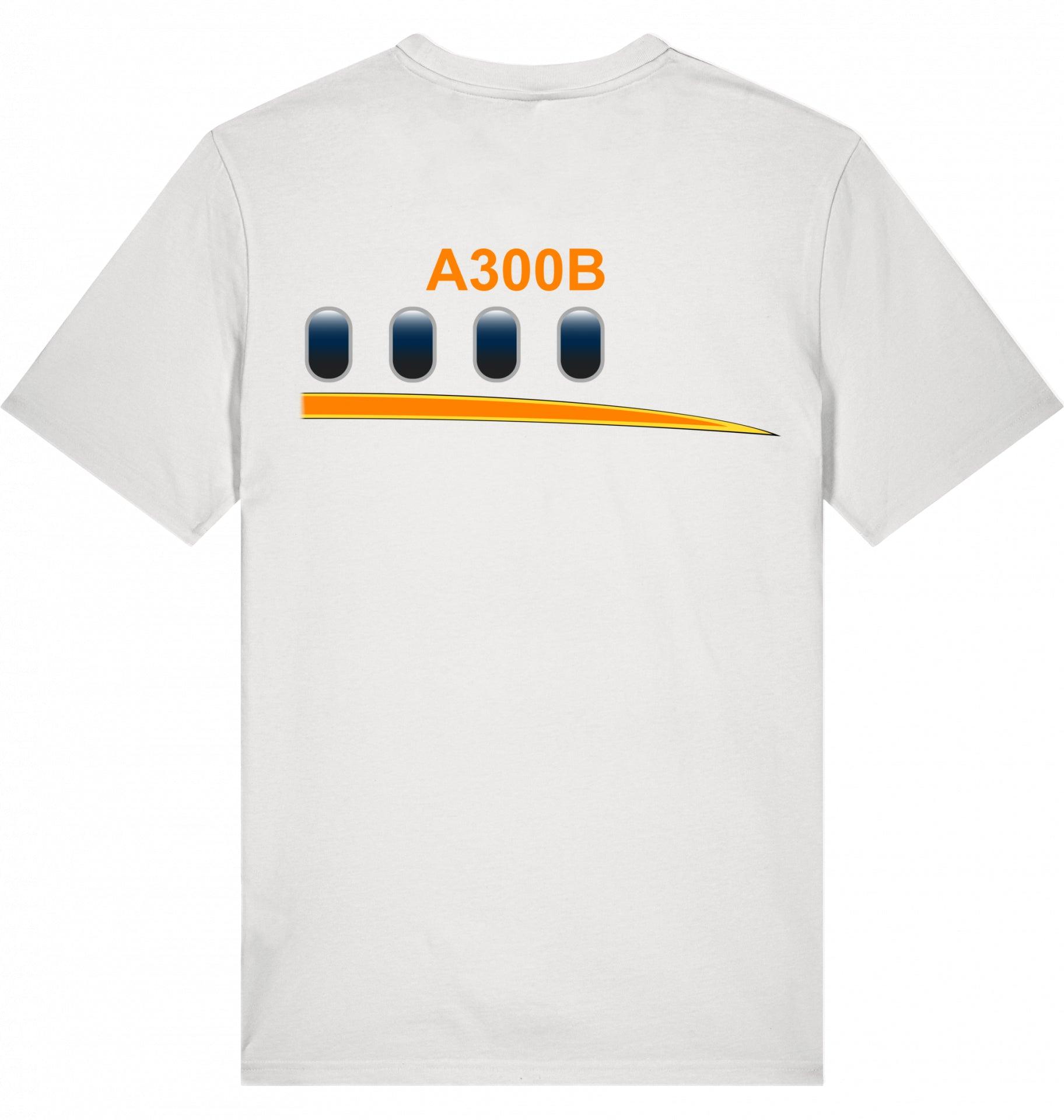 Aviation Flugzeug T-Shirt Airbus A300B Retro 50 Jahre Erstflug Vintage White für Piloten, Crews, Kinder & Planespotter made by SUPERSONIC aero 4U