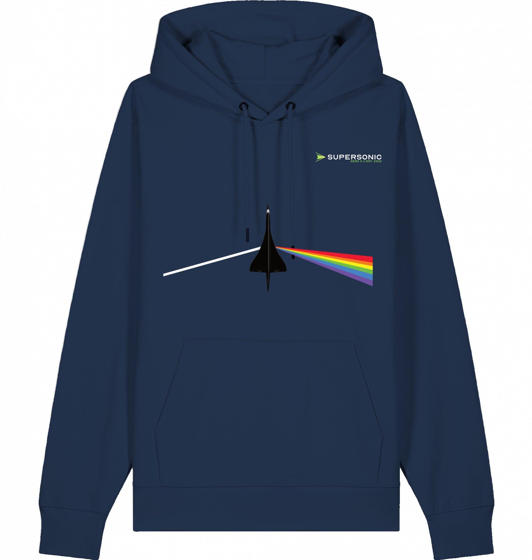 Aviation Dark Side of Supersonic - Concorde Flugzeug Hoodie French Navy für Piloten, Crews, Kinder & Planespotter made by SUPERSONIC aero 4U