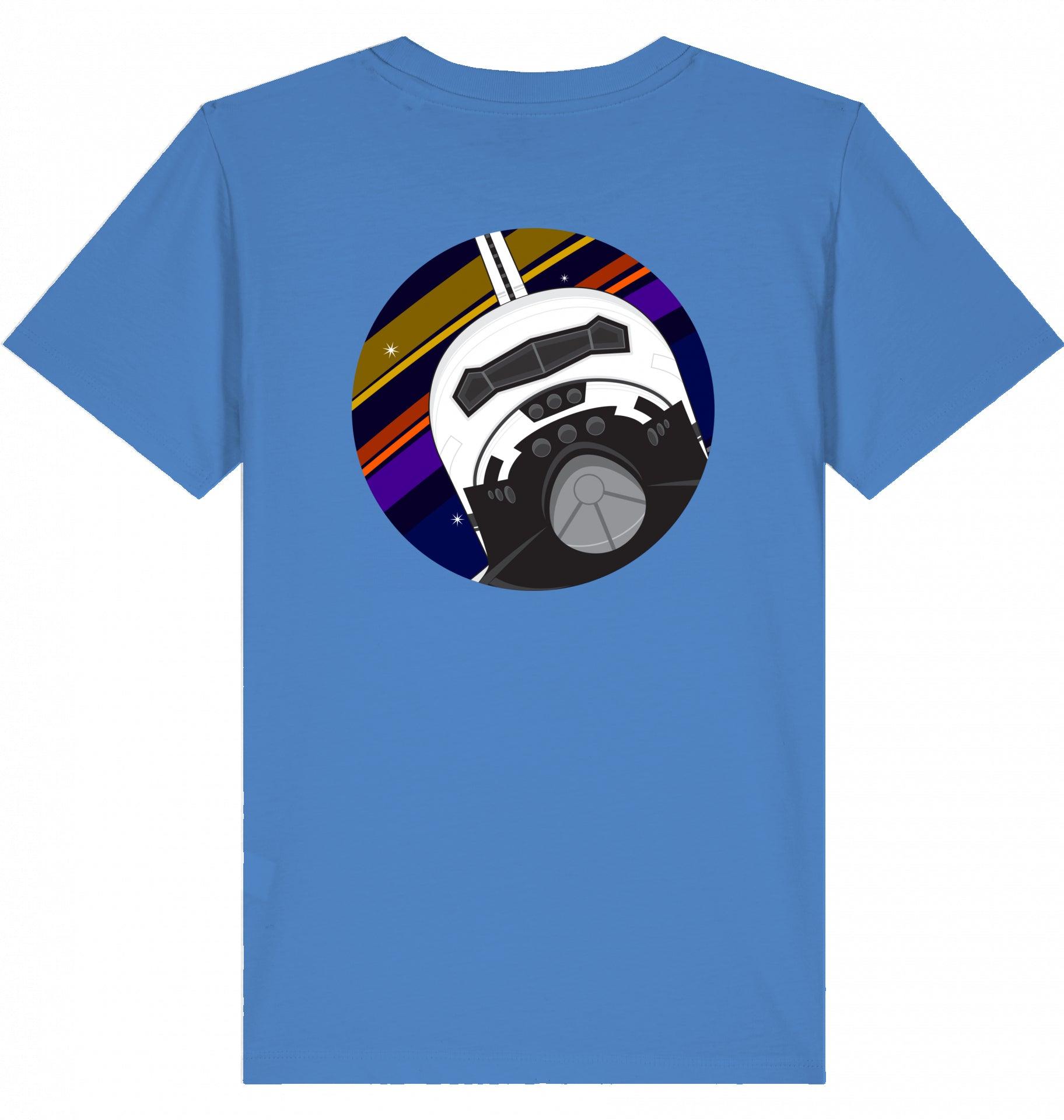 Aviation Kids Aviation T-Shirt "NASA Spaceshuttle Front" 2.0 Bright Blue für Piloten, Crews, Kinder & Planespotter made by SUPERSONIC aero 4U