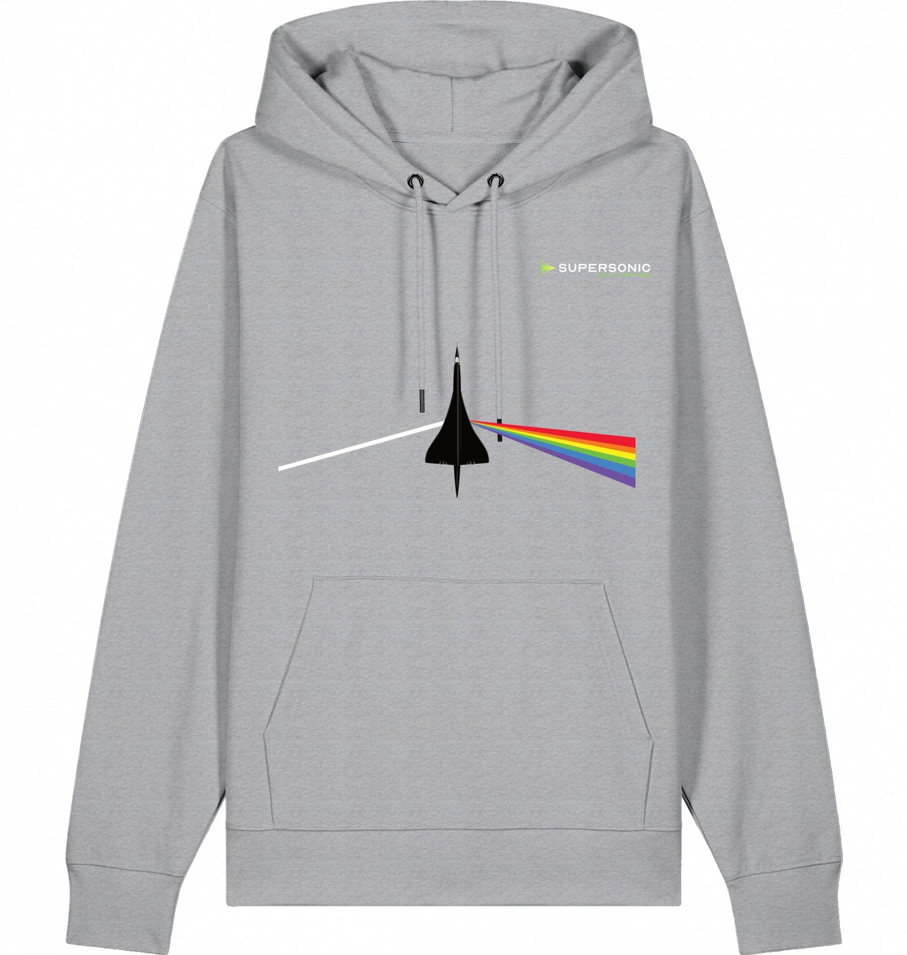 Aviation Dark Side of Supersonic - Concorde Flugzeug Hoodie Mid Heather Grey für Piloten, Crews, Kinder & Planespotter made by SUPERSONIC aero 4U