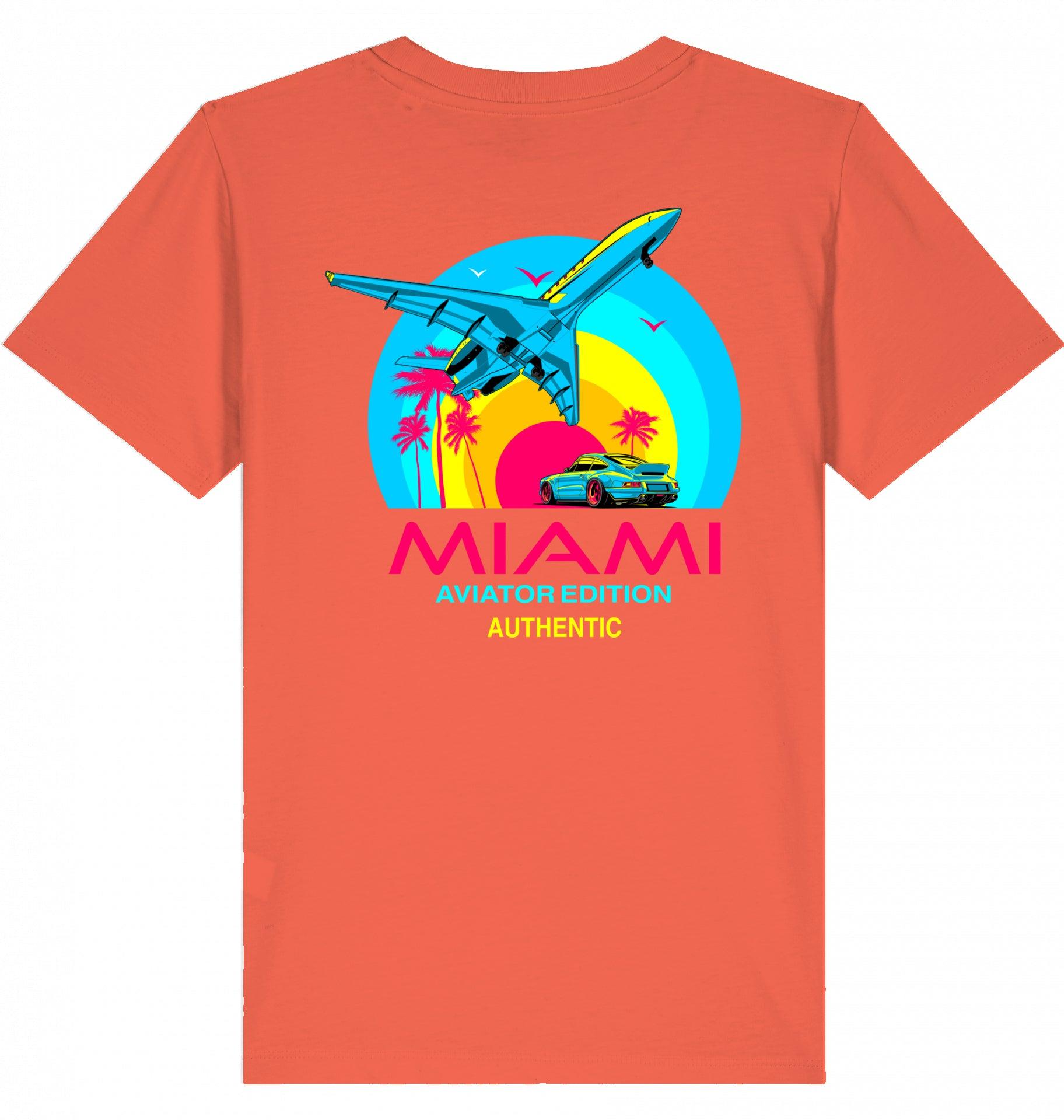 Aviation Kids Aviation T-Shirt "Aviator Miami Summer" 2.0 Fiesta für Piloten, Crews, Kinder & Planespotter made by SUPERSONIC aero 4U