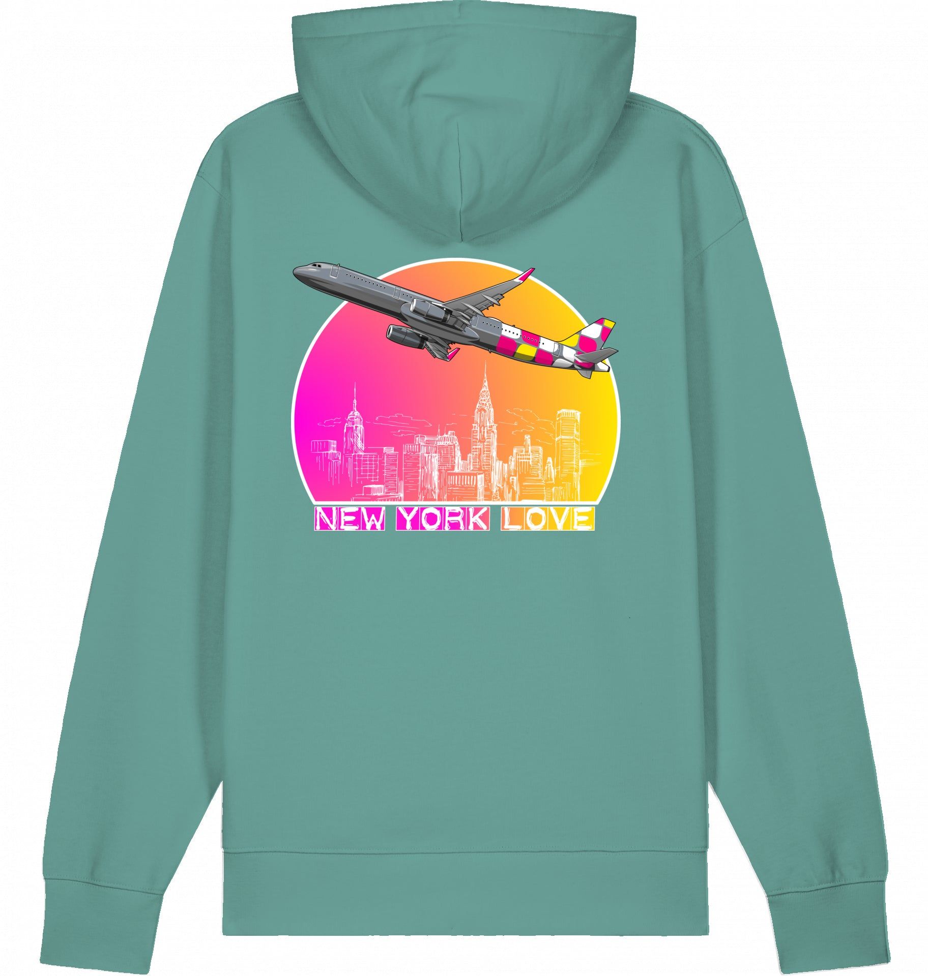 Aviation Flugzeug Hoodie Airbus A321 New York Green Bay für Piloten, Crews, Kinder & Planespotter made by SUPERSONIC aero 4U