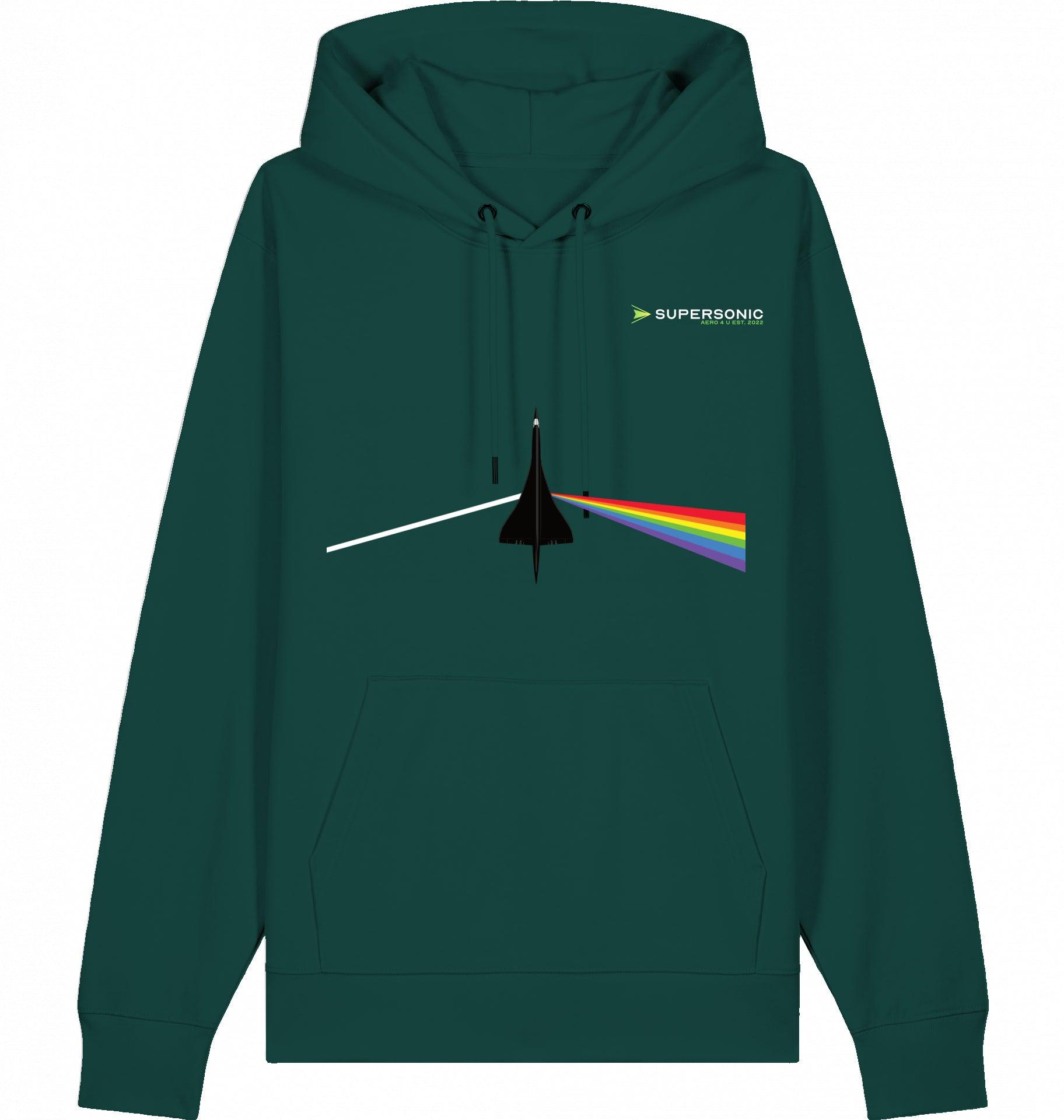 Aviation Dark Side of Supersonic - Concorde Flugzeug Hoodie Glazed Green für Piloten, Crews, Kinder & Planespotter made by SUPERSONIC aero 4U