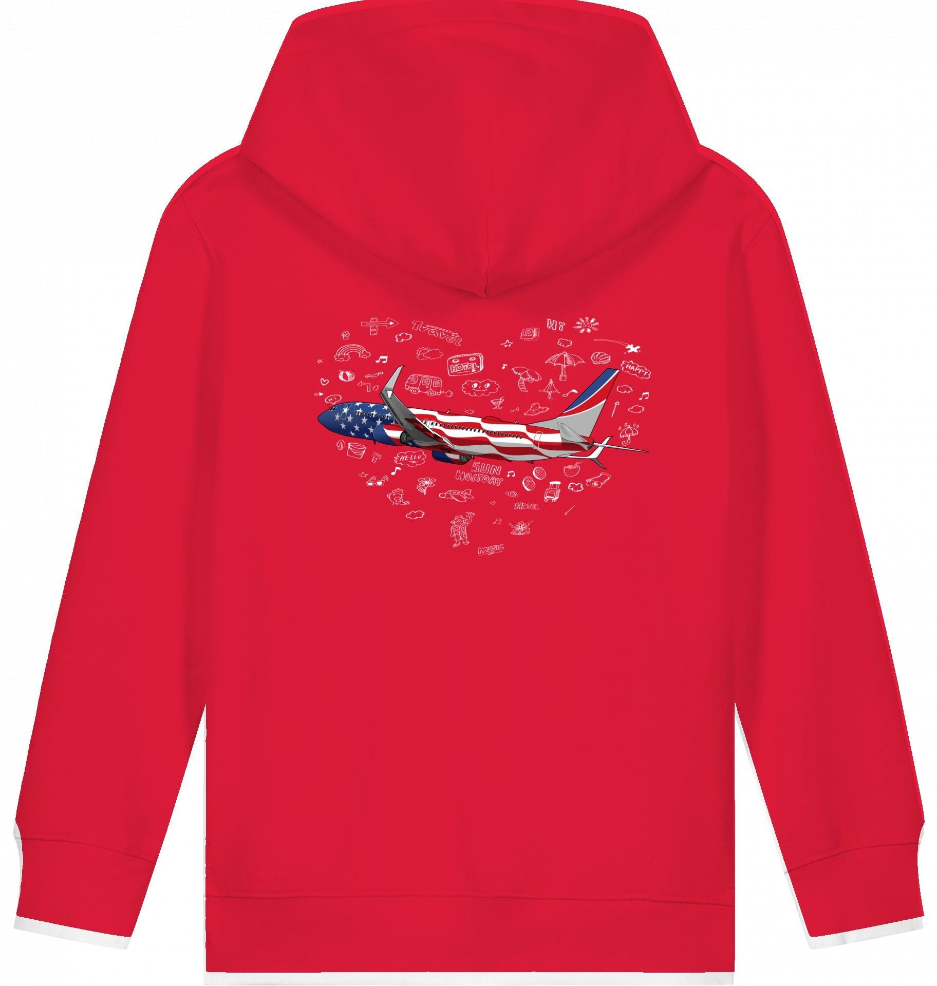 Aviation Kids Hoodie Boeing 737 Stars & Stripes für Piloten, Crews, Kinder & Planespotter made by SUPERSONIC aero 4U