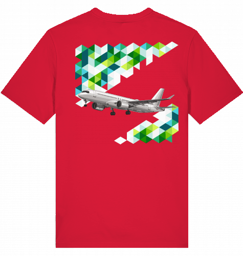 Aviation Flugzeug T-Shirt "Airbus A220 Lovers" für Flight & Cabin Crews Red für Piloten, Crews, Kinder & Planespotter made by SUPERSONIC aero 4U