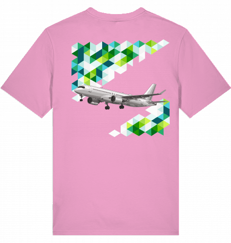Aviation Flugzeug T-Shirt "Airbus A220 Lovers" für Flight & Cabin Crews Bubble Pink für Piloten, Crews, Kinder & Planespotter made by SUPERSONIC aero 4U