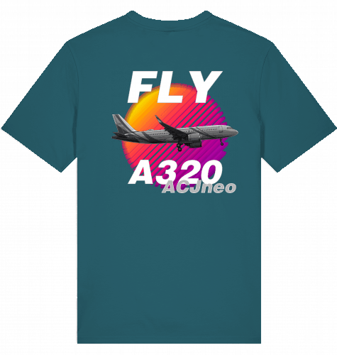 Aviation Flugzeug T-Shirt "Airbus A320 ACJneo" Pilot & Crew Shirt Stargazer für Piloten, Crews, Kinder & Planespotter made by SUPERSONIC aero 4U