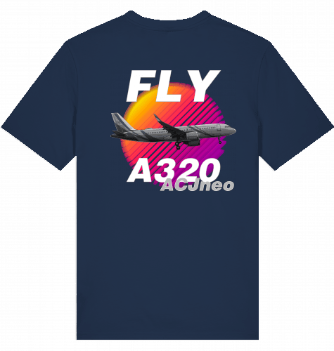 Aviation Flugzeug T-Shirt "Airbus A320 ACJneo" Pilot & Crew Shirt French Navy für Piloten, Crews, Kinder & Planespotter made by SUPERSONIC aero 4U