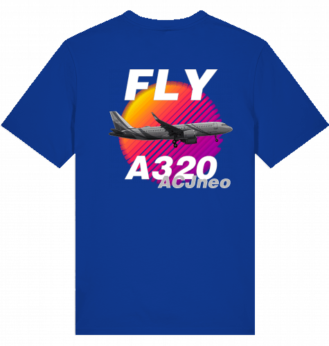 Aviation Flugzeug T-Shirt "Airbus A320 ACJneo" Pilot & Crew Shirt Worker Blue für Piloten, Crews, Kinder & Planespotter made by SUPERSONIC aero 4U