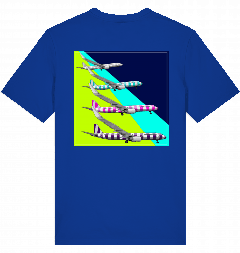 Aviation Flugzeug T-Shirt "Airbus A320 Charter Flights" Aircraft Landing Worker Blue für Piloten, Crews, Kinder & Planespotter made by SUPERSONIC aero 4U