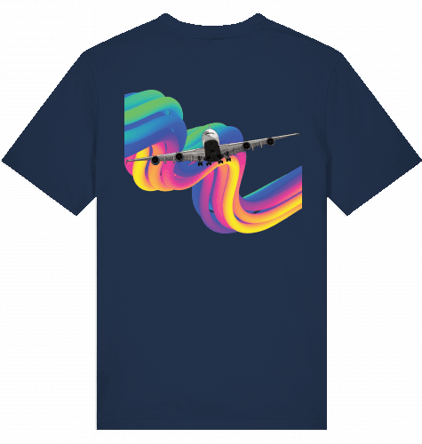 Aviation Flugzeug T-Shirt "Airbus A380 Rainbow" Pilot und Crew Shirt French Navy für Piloten, Crews, Kinder & Planespotter made by SUPERSONIC aero 4U