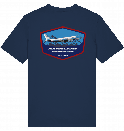 Aviation Flugzeug T-Shirt "Boeing Airforce One B747 jumbojet" Pilot Shirt French Navy für Piloten, Crews, Kinder & Planespotter made by SUPERSONIC aero 4U
