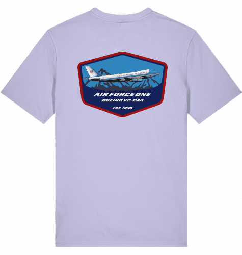 Aviation Flugzeug T-Shirt "Boeing Airforce One B747 jumbojet" Pilot Shirt Lavender für Piloten, Crews, Kinder & Planespotter made by SUPERSONIC aero 4U