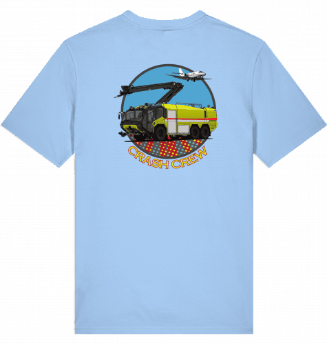 Aviation Airport T-Shirt "Airport Fire Rescue ARFF - Crash Crew" für Aviators Blue Soul für Piloten, Crews, Kinder & Planespotter made by SUPERSONIC aero 4U
