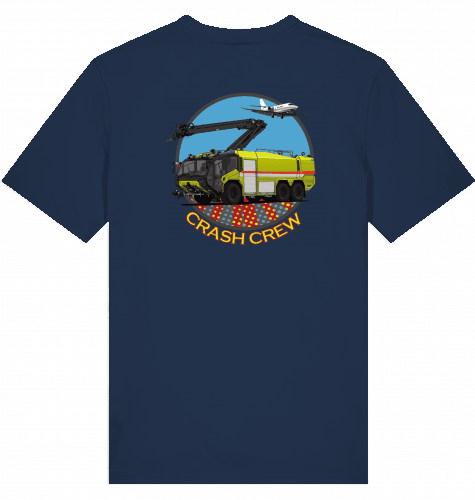 Aviation Airport T-Shirt "Airport Fire Rescue ARFF - Crash Crew" für Aviators French Navy für Piloten, Crews, Kinder & Planespotter made by SUPERSONIC aero 4U