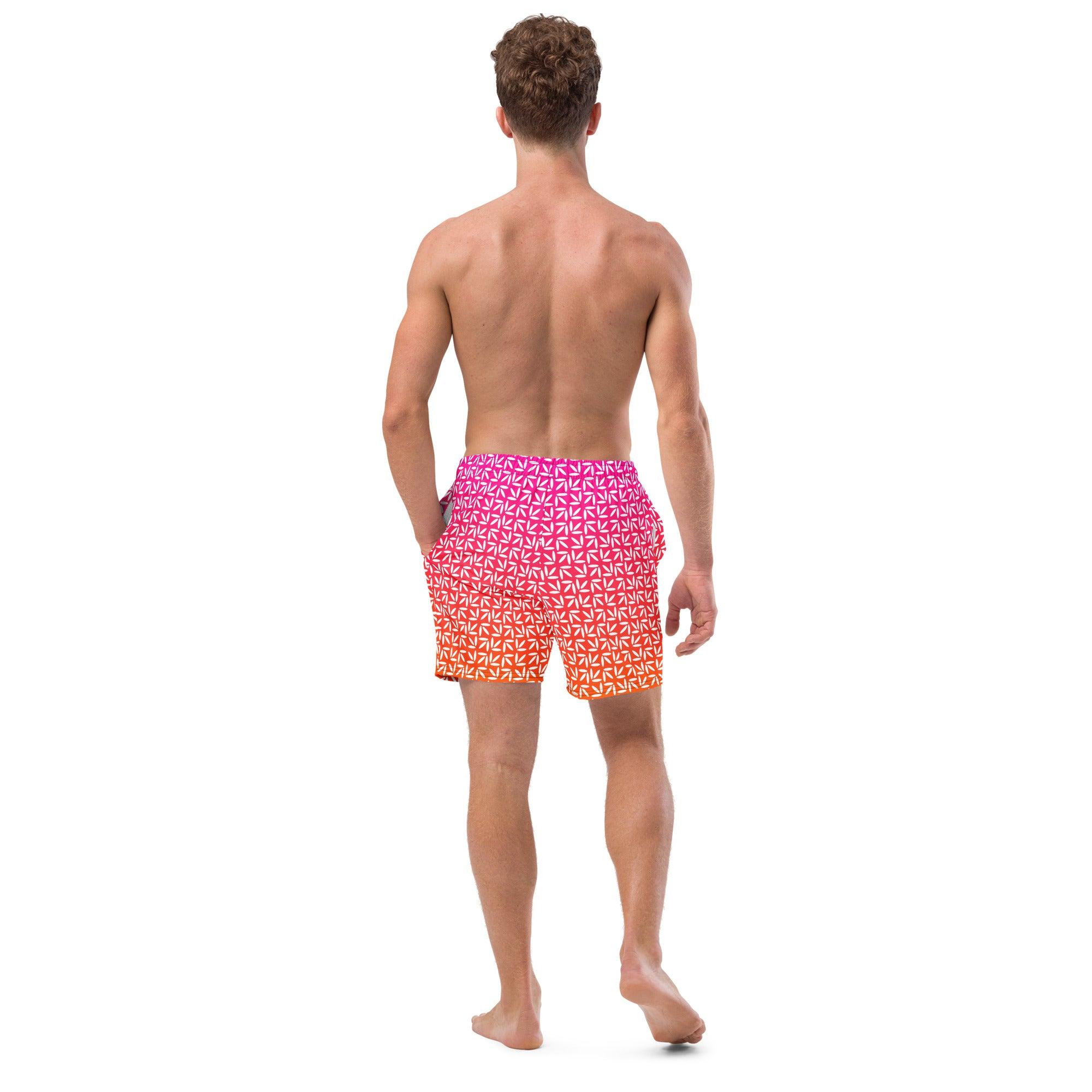 Aviation Badeshorts "abstract Flowers" pink/orange für Piloten, Crews, Kinder & Planespotter made by SUPERSONIC aero 4U