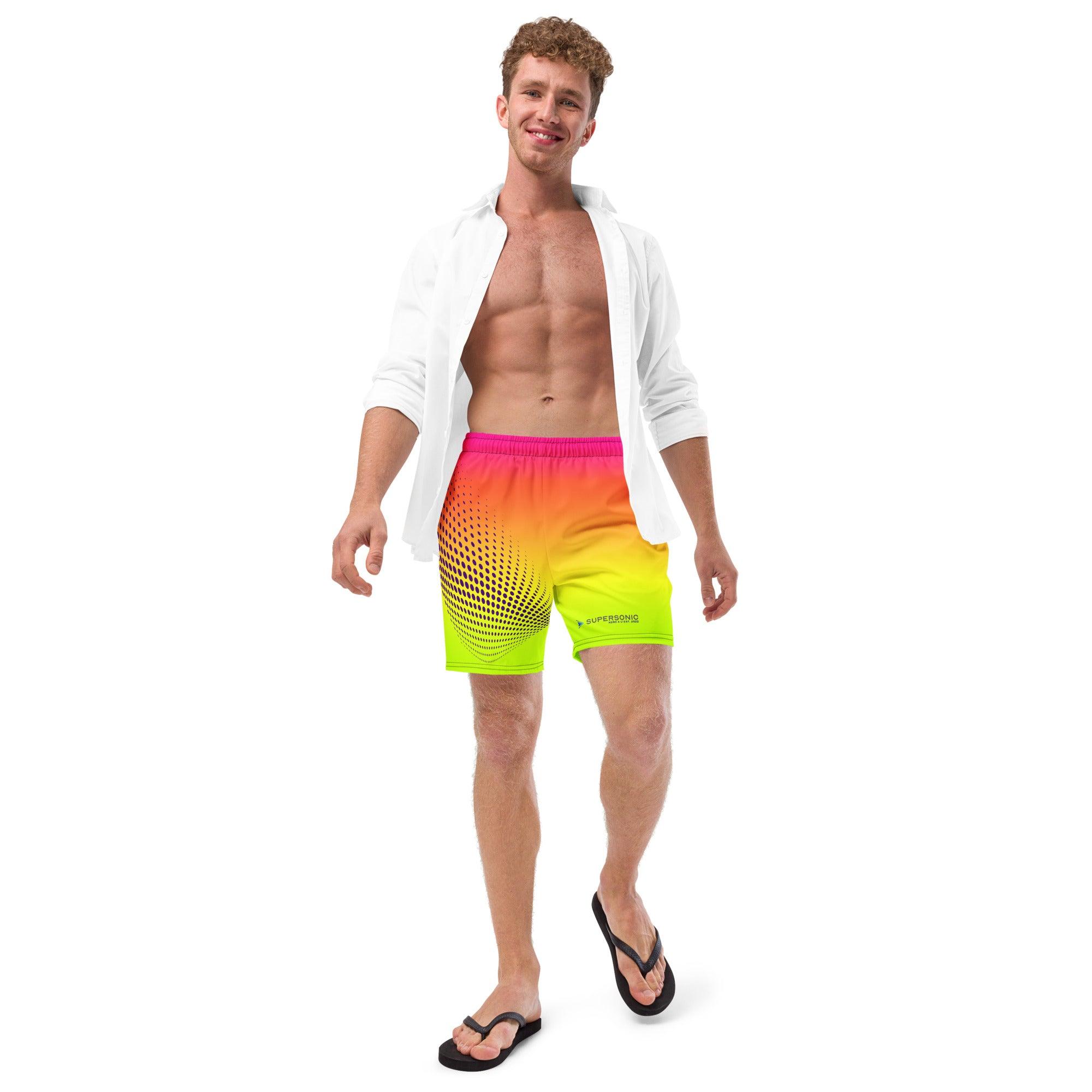 Aviation Badeshorts "Dots" neon für Piloten, Crews, Kinder & Planespotter made by SUPERSONIC aero 4U