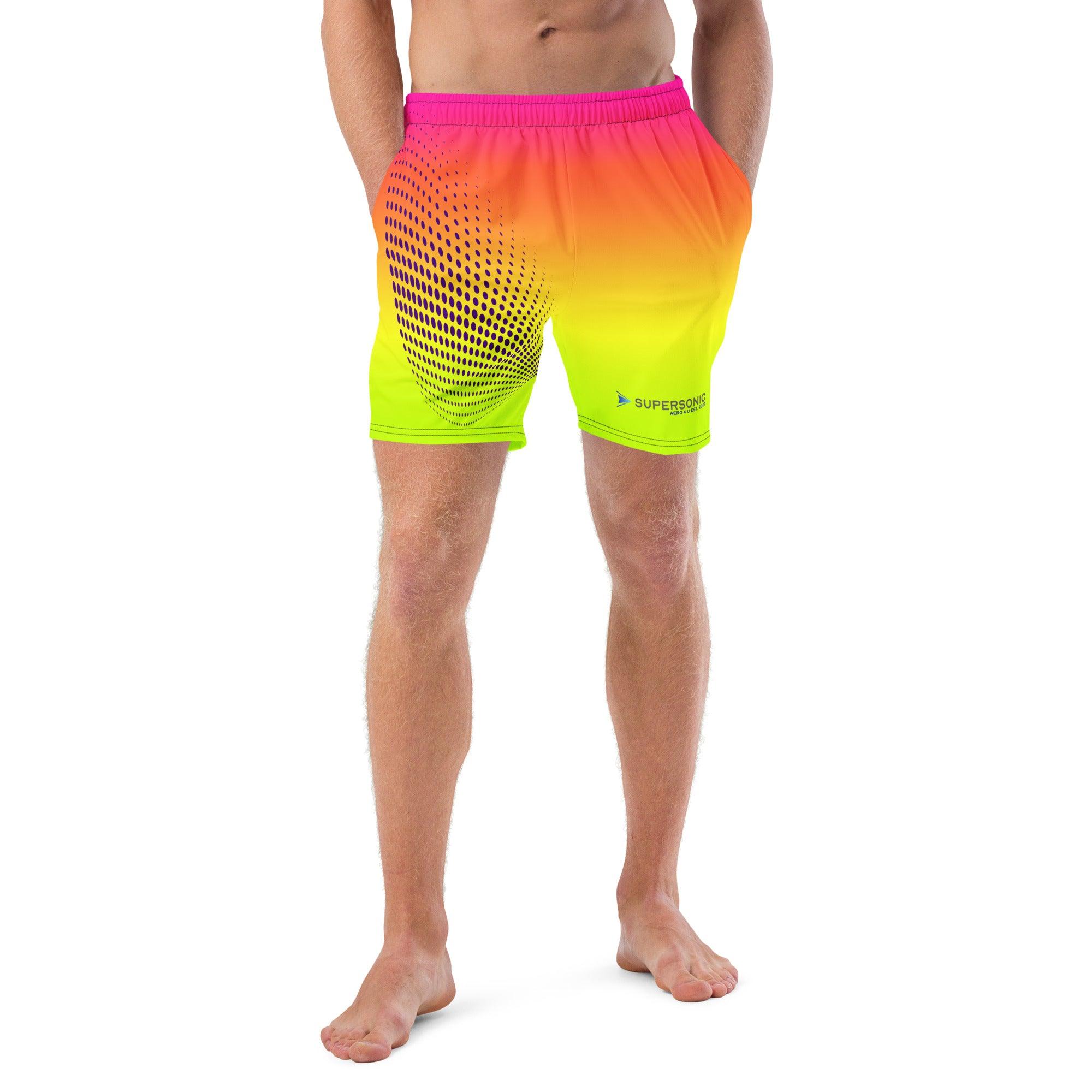 Aviation Badeshorts "Dots" neon für Piloten, Crews, Kinder & Planespotter made by SUPERSONIC aero 4U