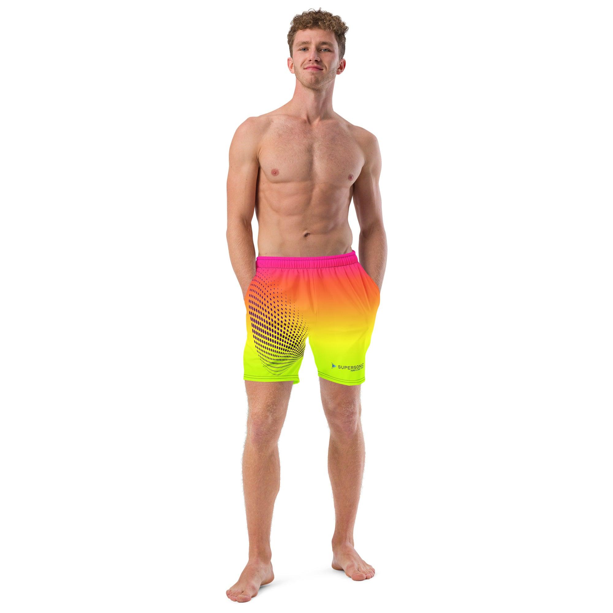 Aviation Badeshorts "Dots" neon für Piloten, Crews, Kinder & Planespotter made by SUPERSONIC aero 4U