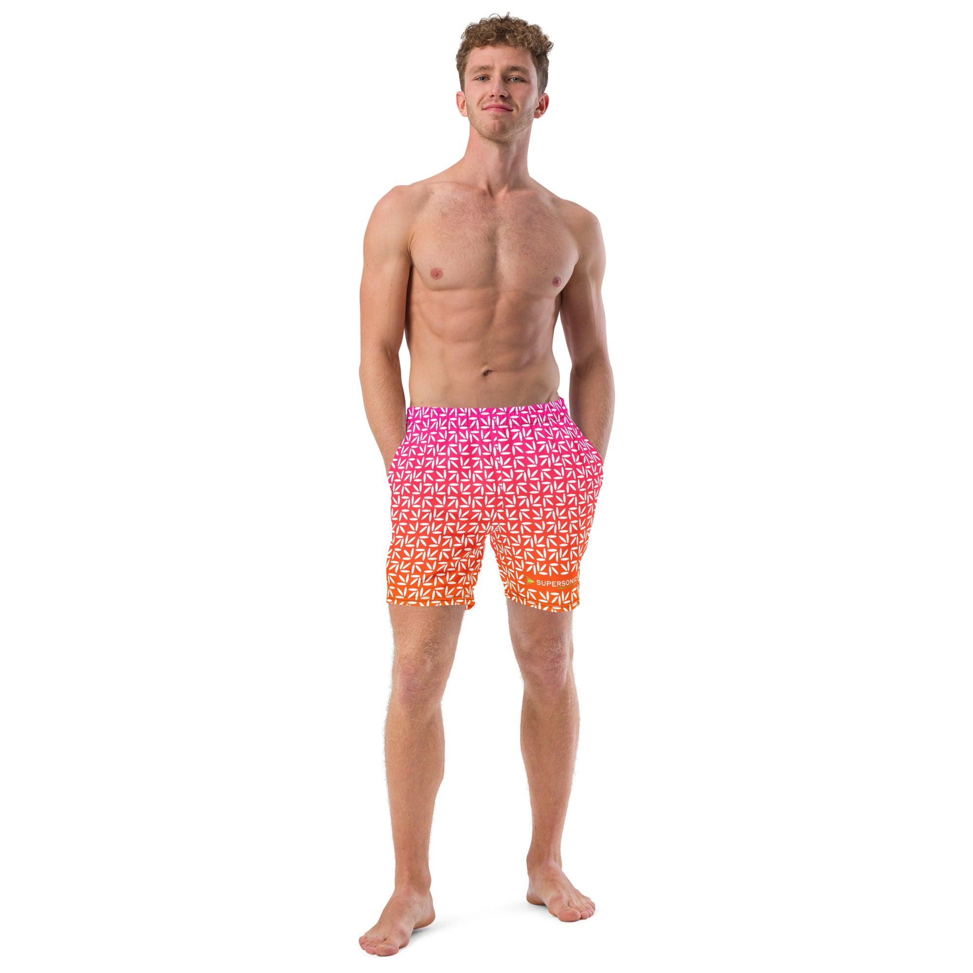 Aviation Badeshorts "abstract Flowers" pink/orange für Piloten, Crews, Kinder & Planespotter made by SUPERSONIC aero 4U