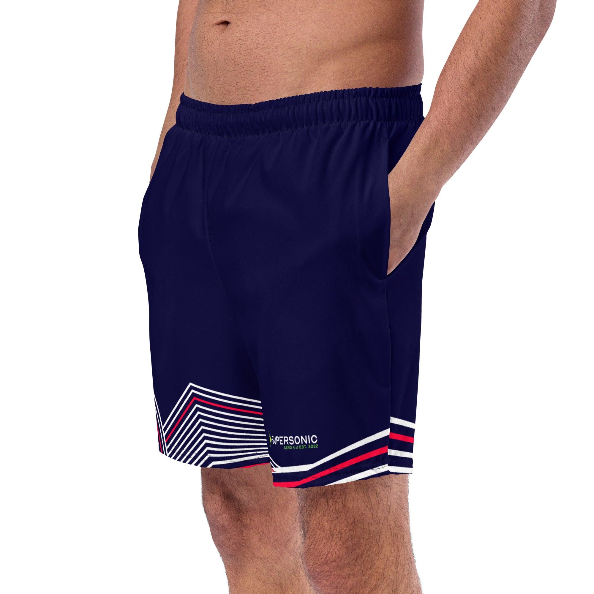 Aviation Badeshorts "Stripes" dunkel blau für Piloten, Crews, Kinder & Planespotter made by SUPERSONIC aero 4U