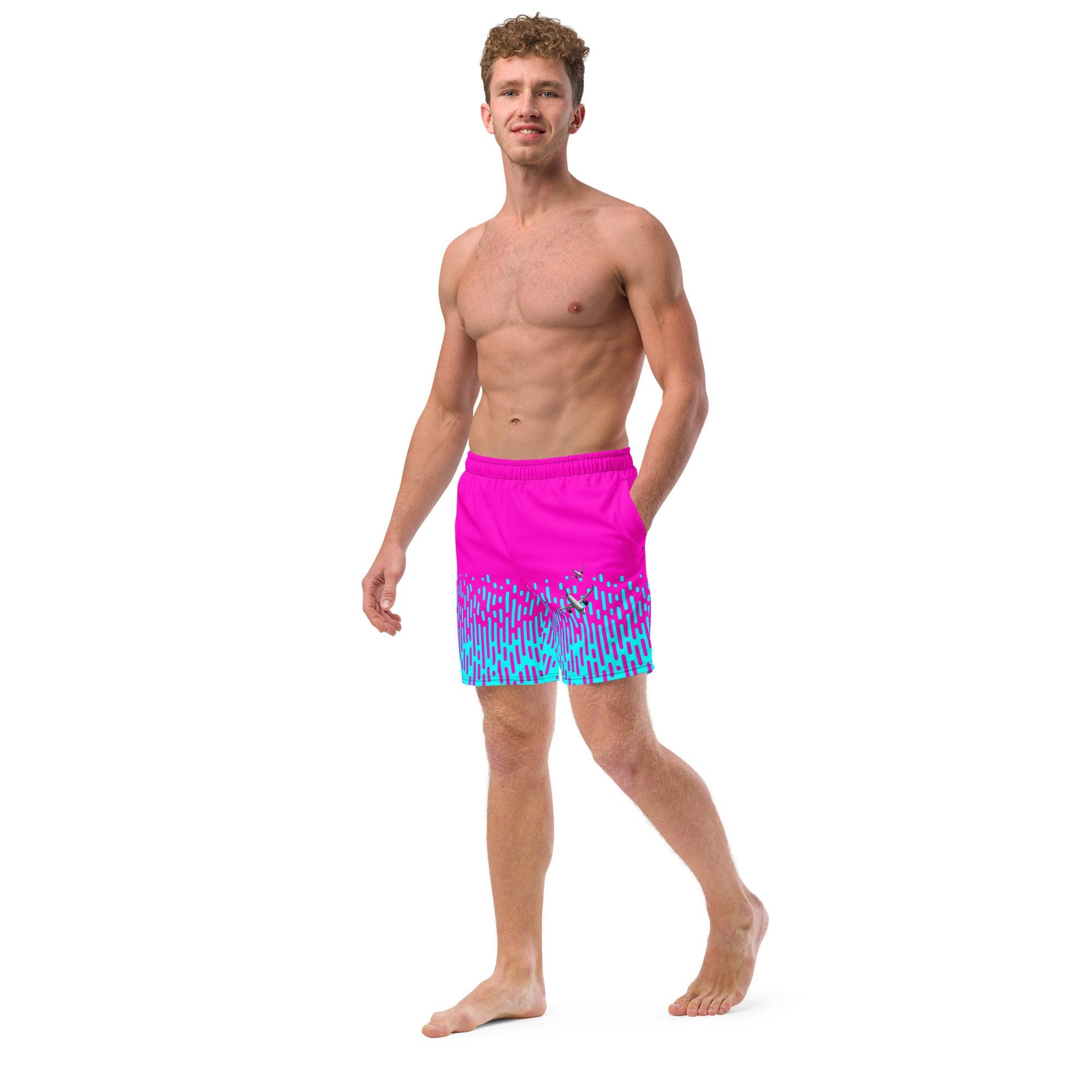 Aviation Badeshorts "Airbus A320neo Fleet" pink/blau für Piloten, Crews, Kinder & Planespotter made by SUPERSONIC aero 4U