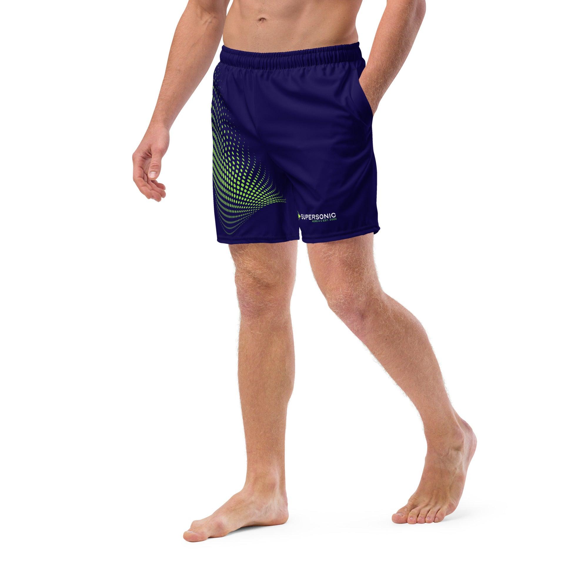 Aviation Badehose "Dots" blau/grün für Piloten, Crews, Kinder & Planespotter made by SUPERSONIC aero 4U