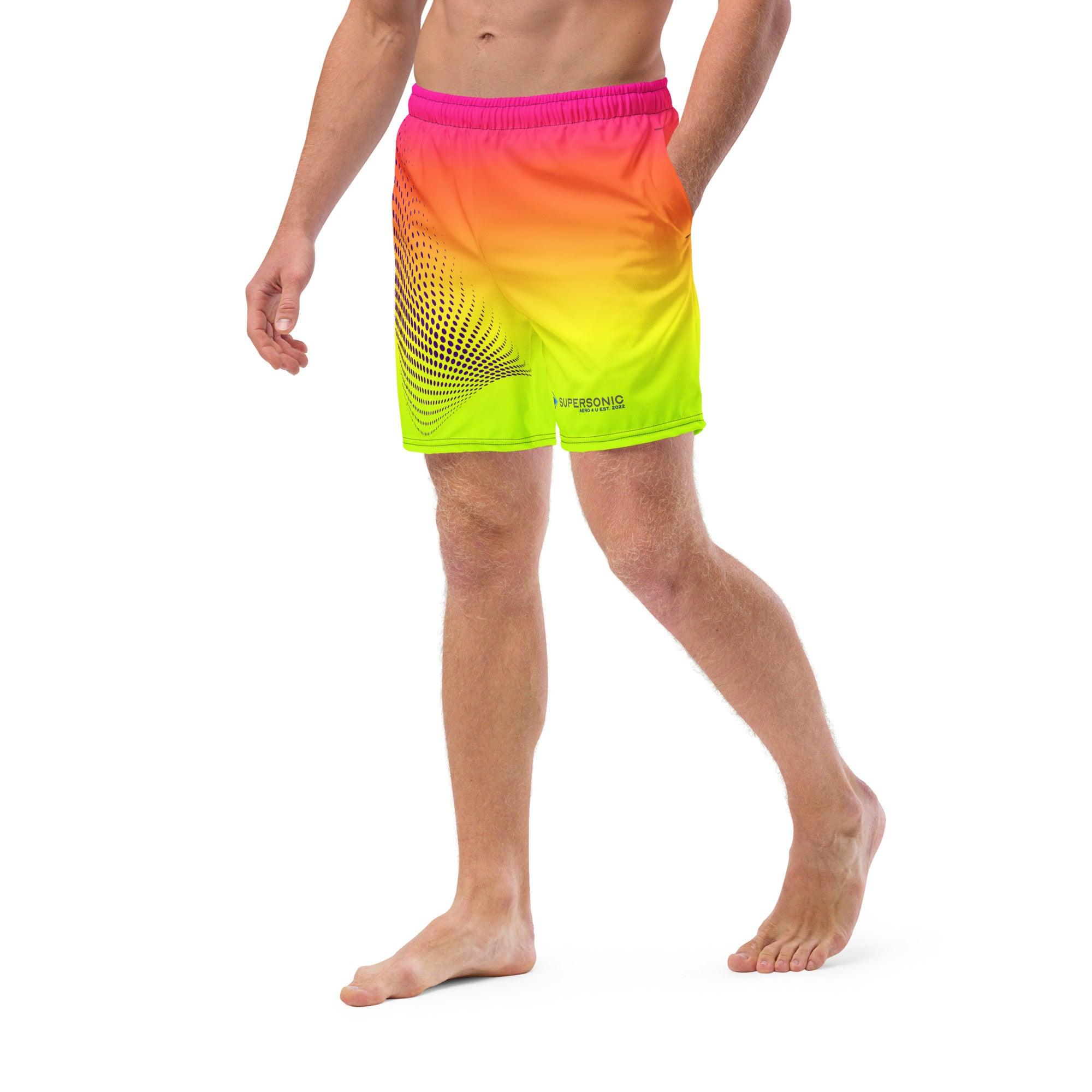 Aviation Badeshorts "Dots" neon für Piloten, Crews, Kinder & Planespotter made by SUPERSONIC aero 4U